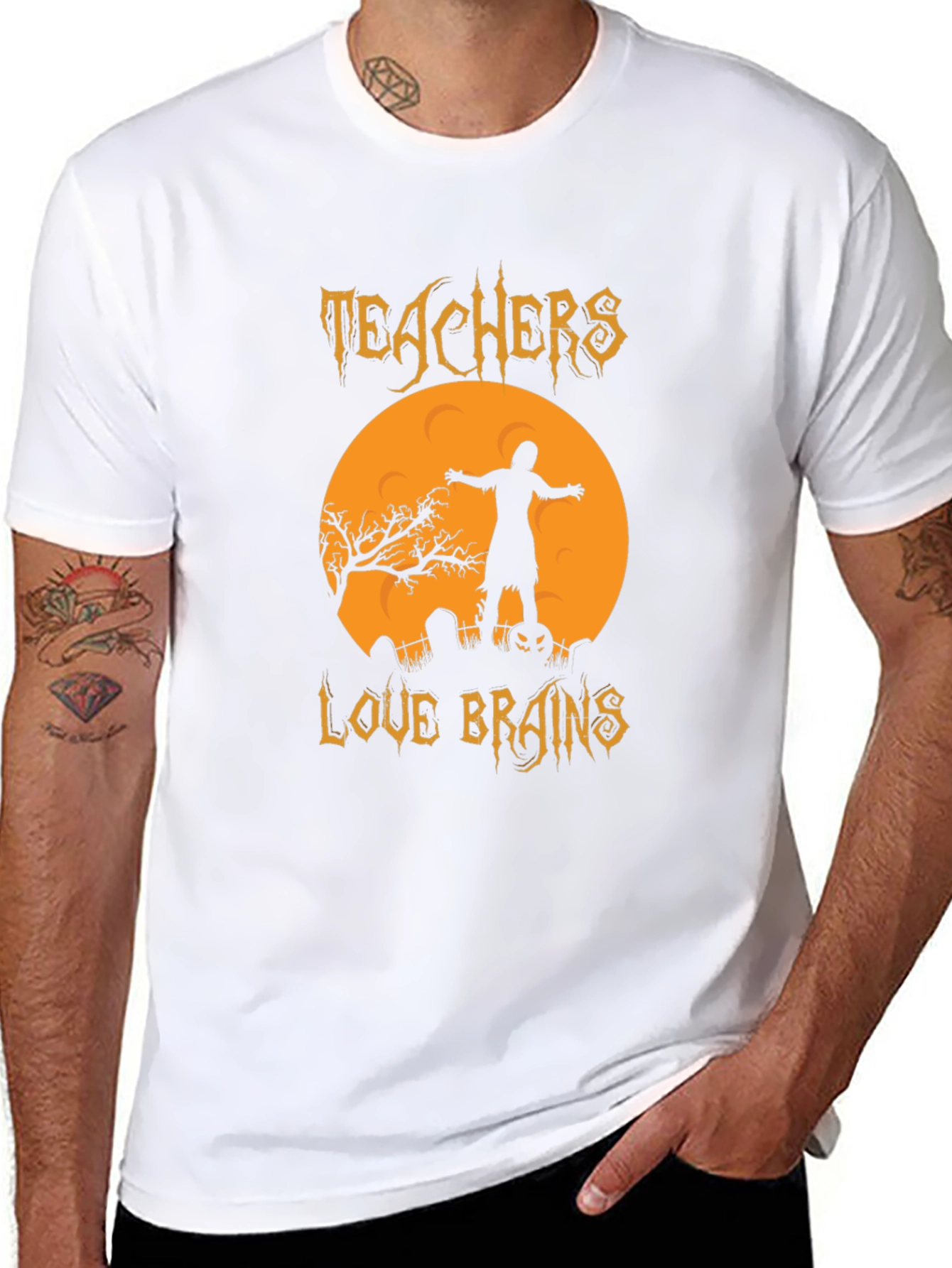Teachers Love Brains Halloween T-Shirt
