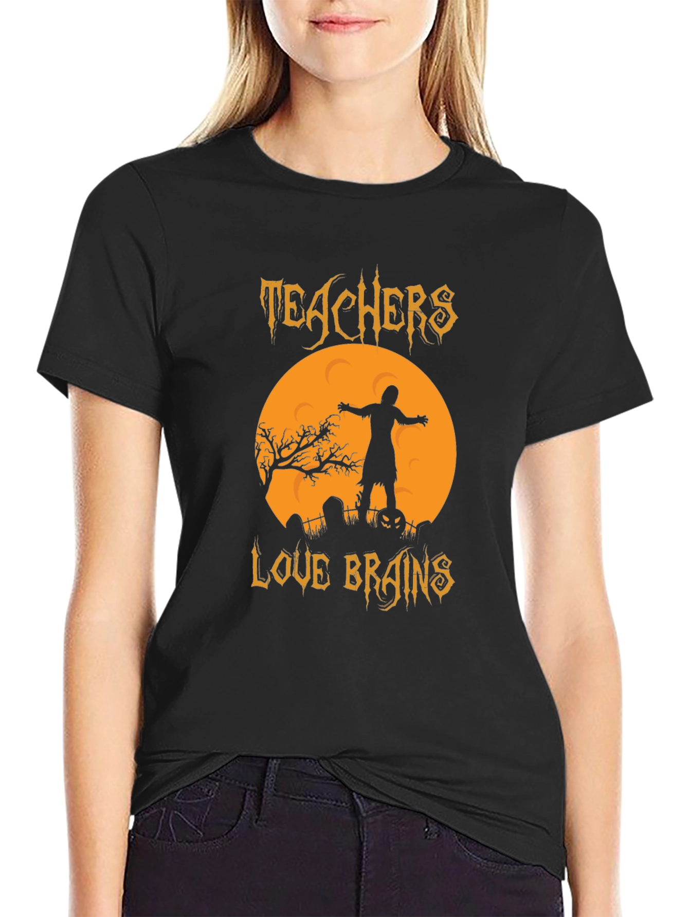 Teachers Love Brains Halloween T-Shirt