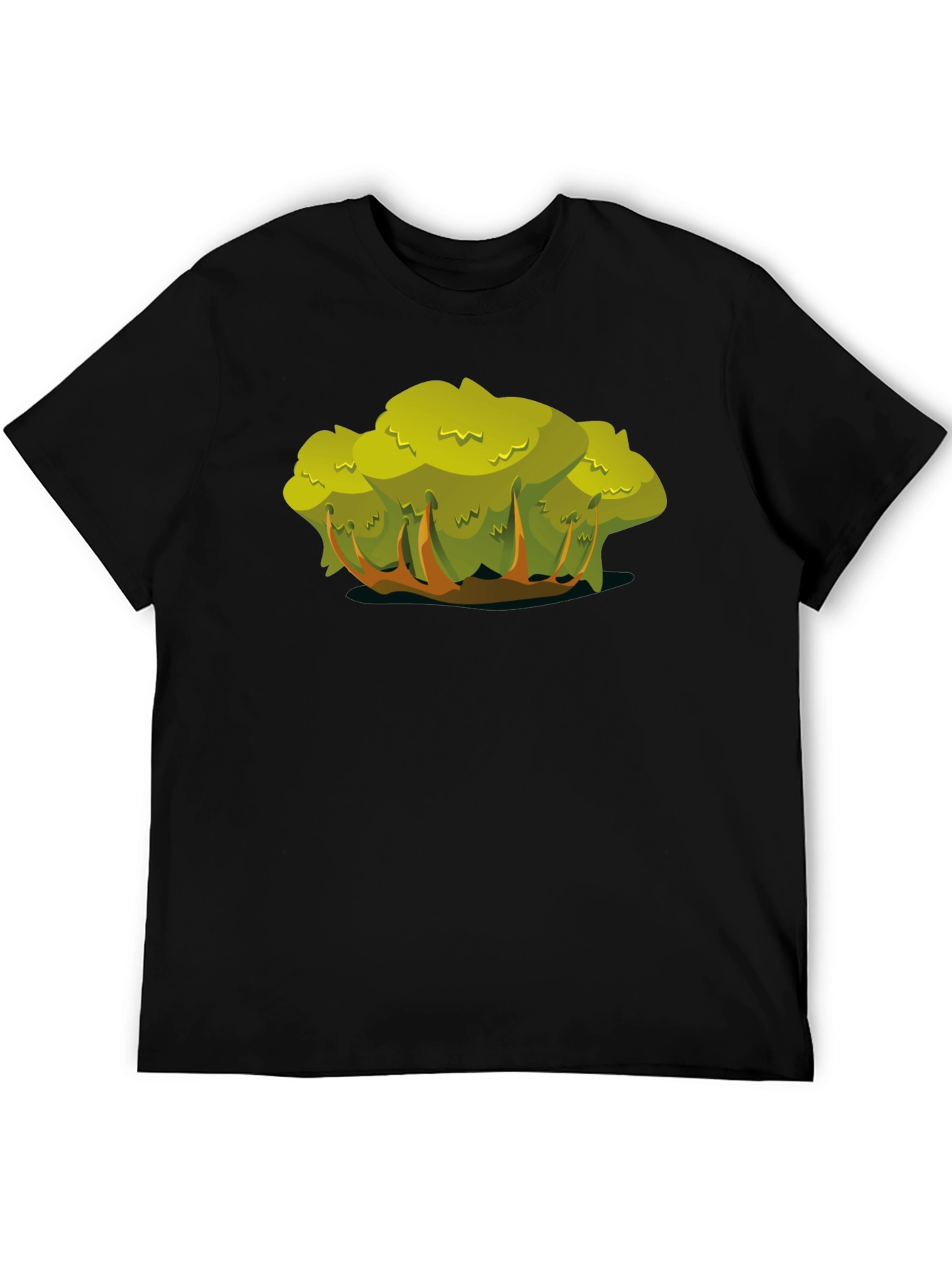 Cartoon Bush Black T-Shirt