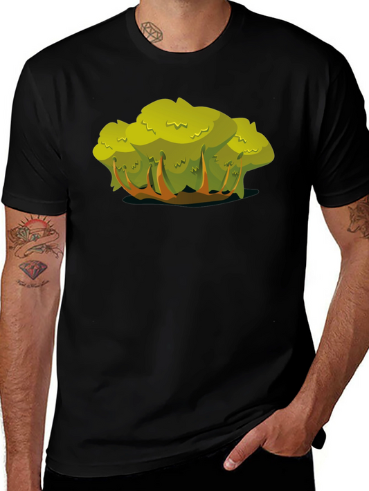 Cartoon Bush Black T-Shirt