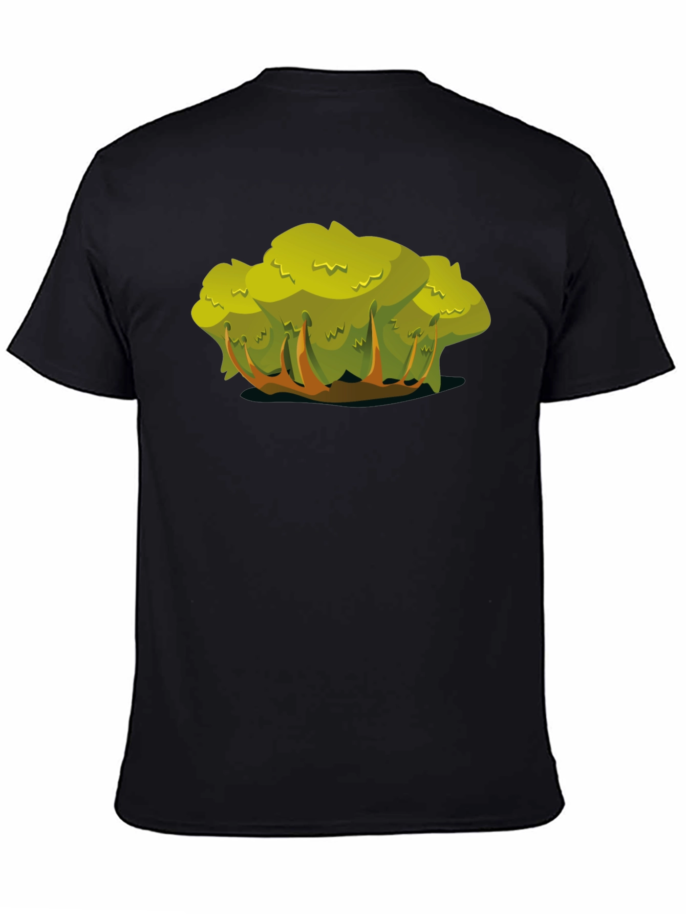 Cartoon Bush Black T-Shirt