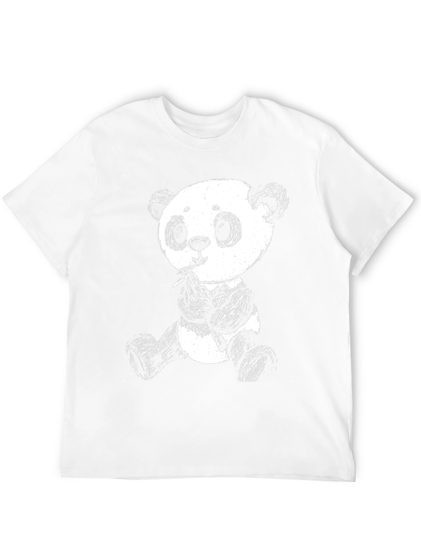 Panda Graphic Tee - Black Cotton Blend Shirt