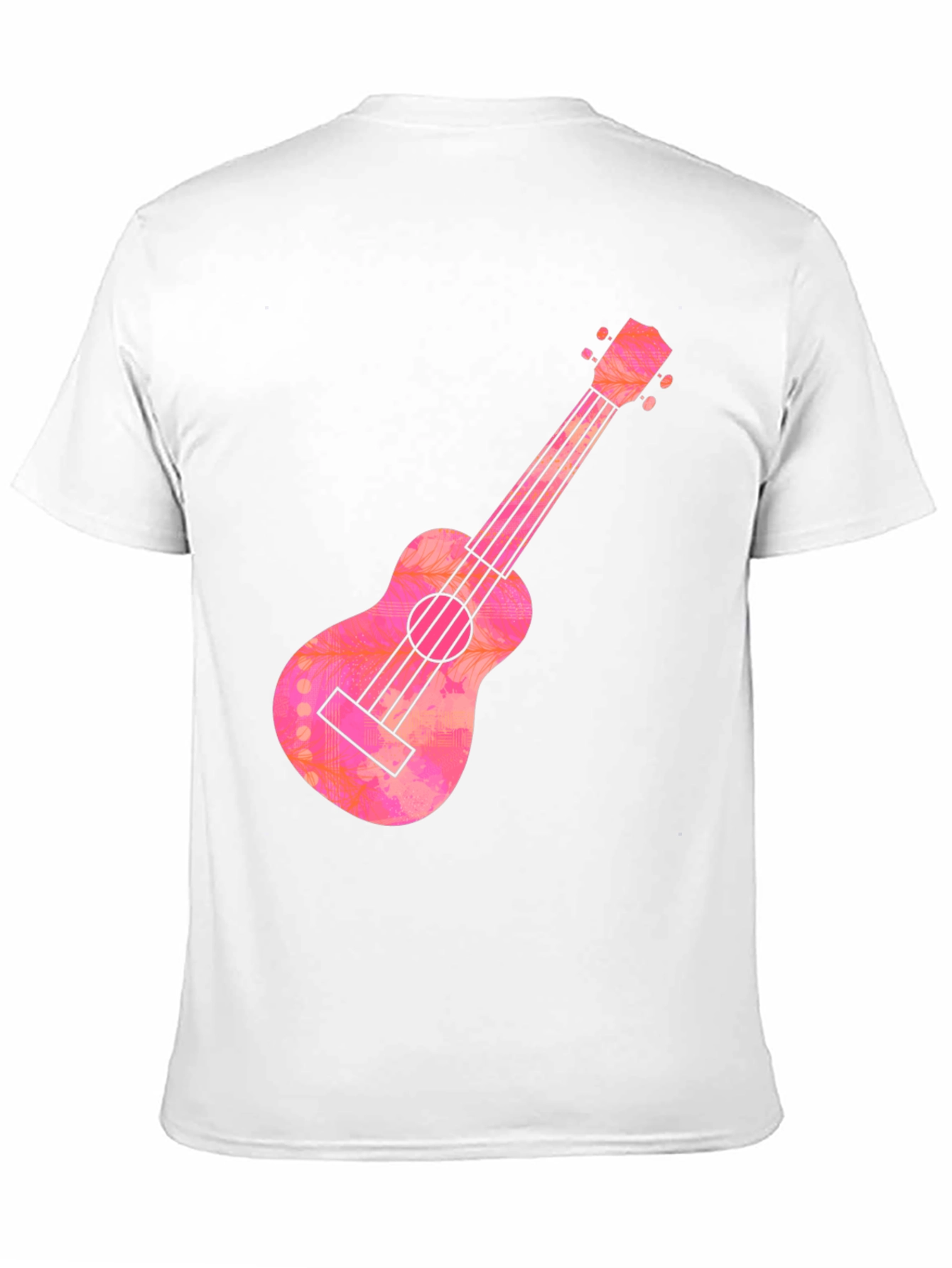 Ukulele Graphic Tee - Casual Black T-Shirt