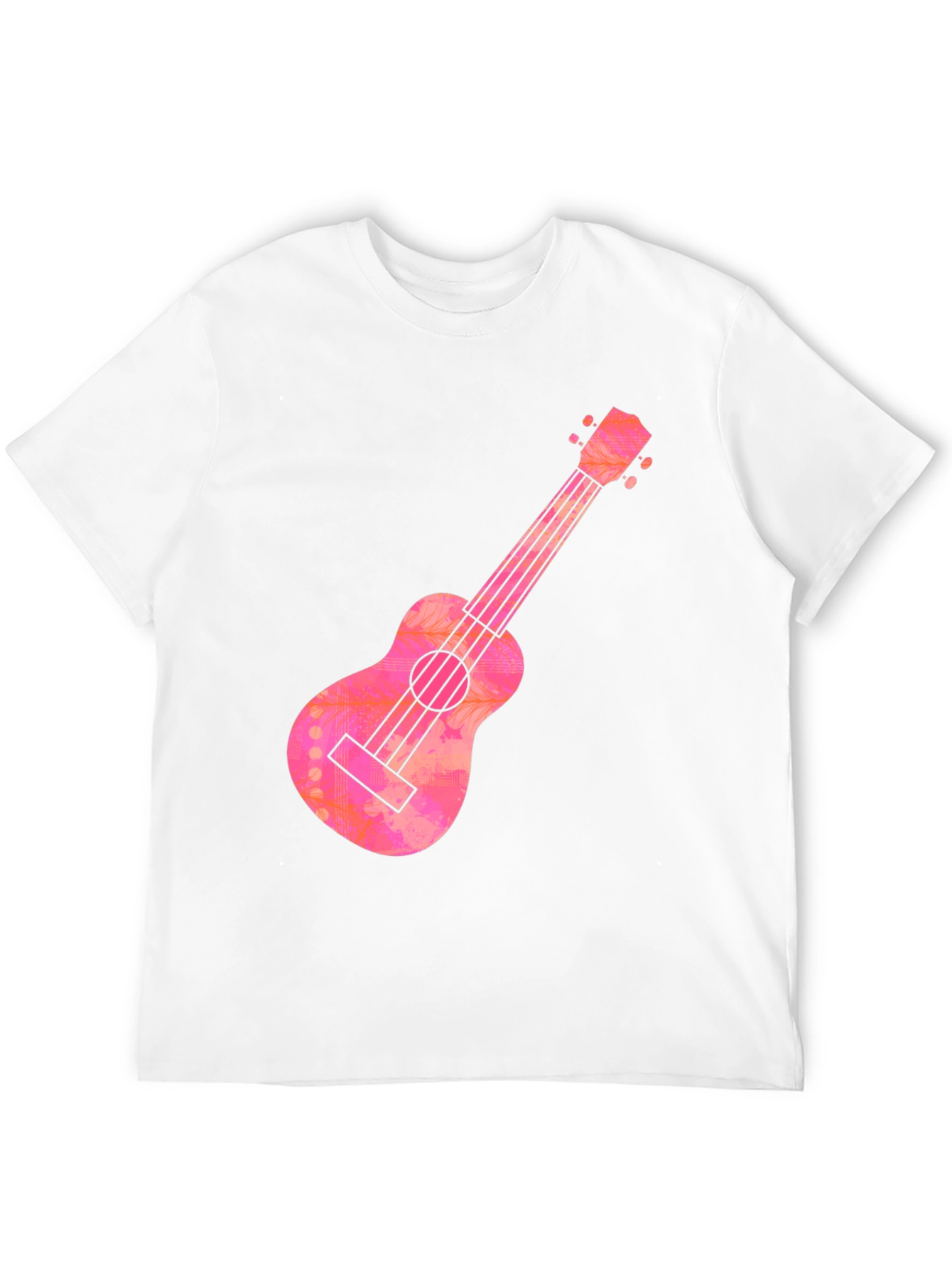 Ukulele Graphic Tee - Casual Black T-Shirt