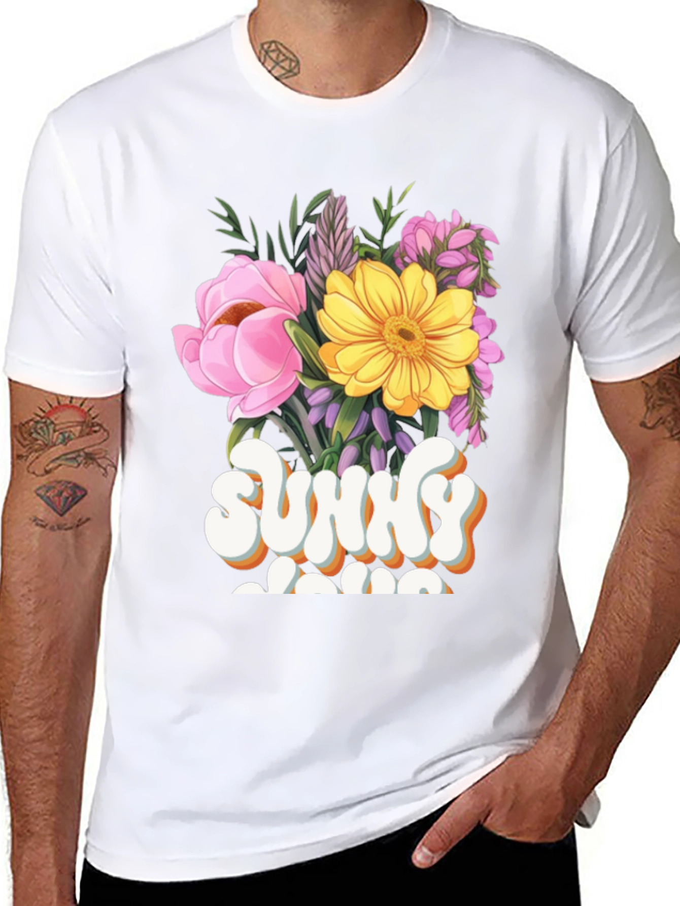 Sunny Mama Floral Graphic T-Shirt