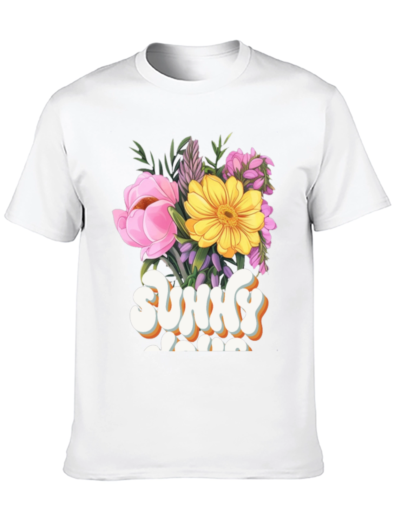 Sunny Mama Floral Graphic T-Shirt
