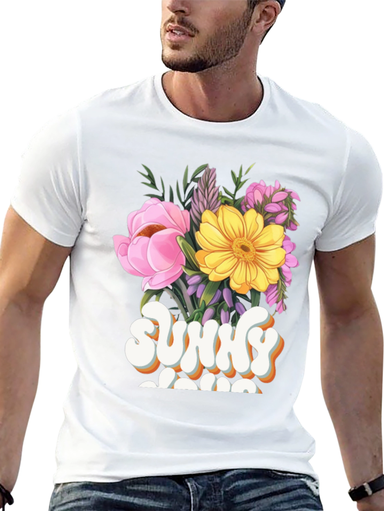 Sunny Mama Floral Graphic T-Shirt