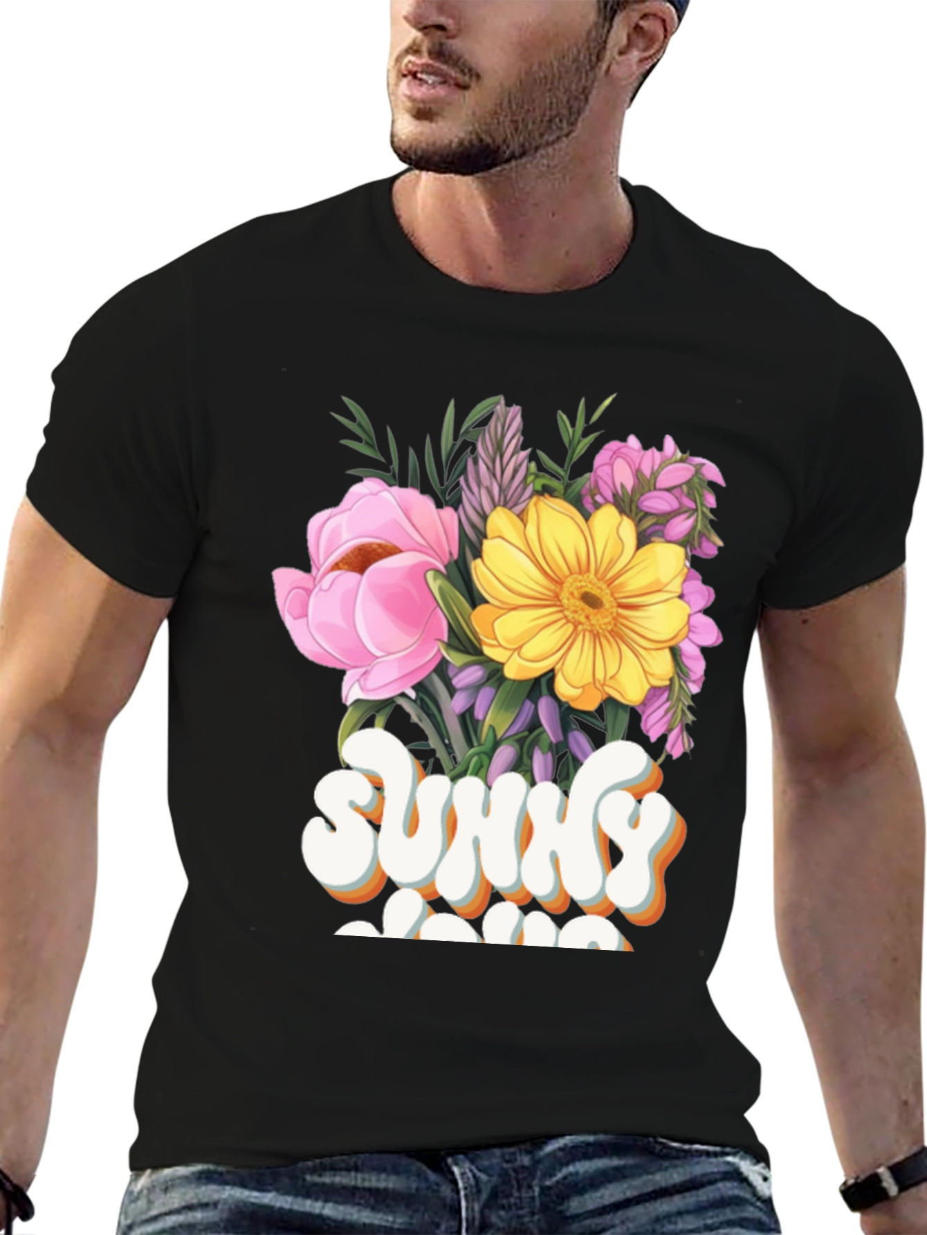 Sunny Mama Floral Graphic T-Shirt