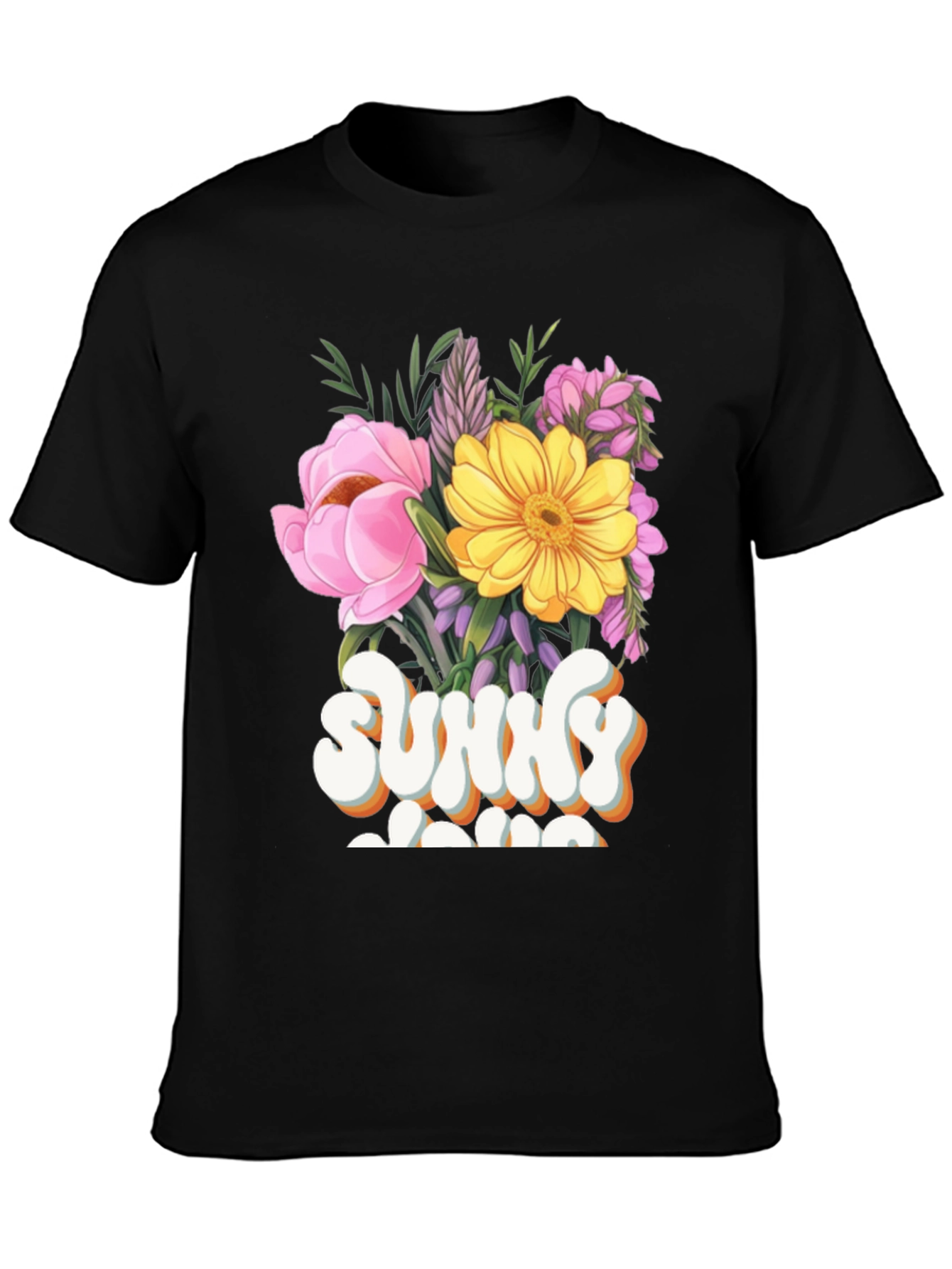 Sunny Mama Floral Graphic T-Shirt
