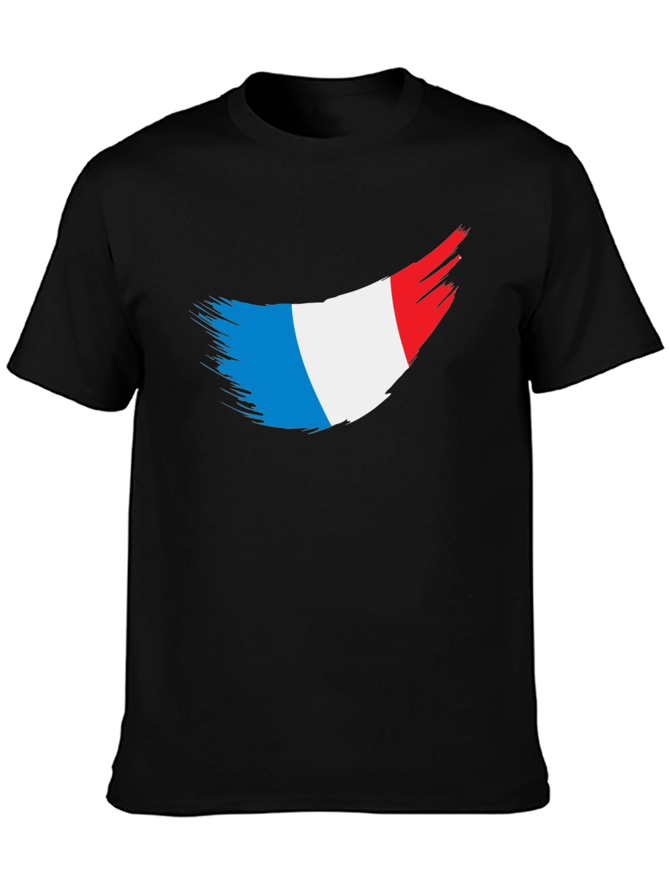 French Flag T-Shirt - Black Tee