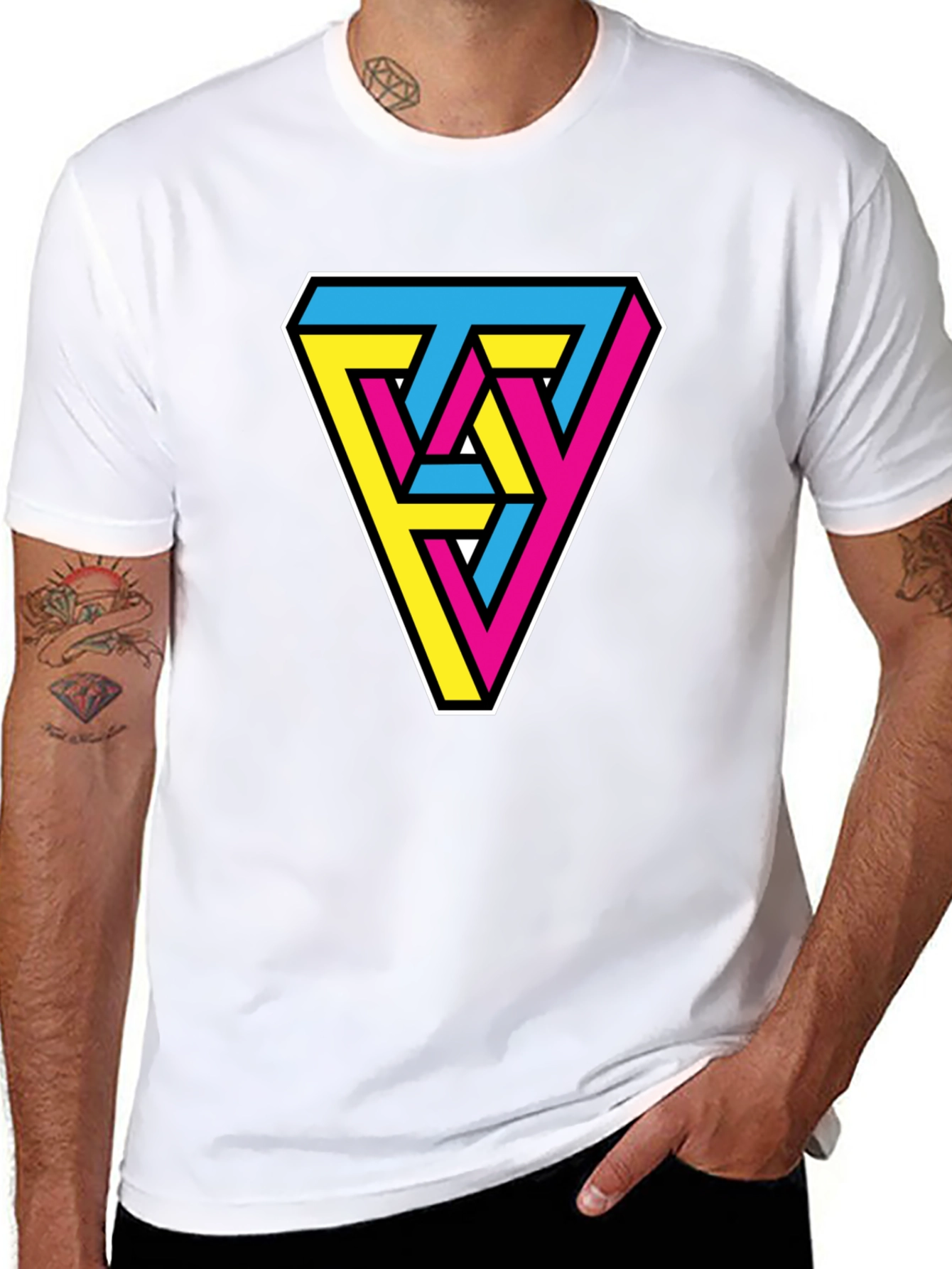 Impossible Triangle Graphic Tee - Illusion T-Shirt