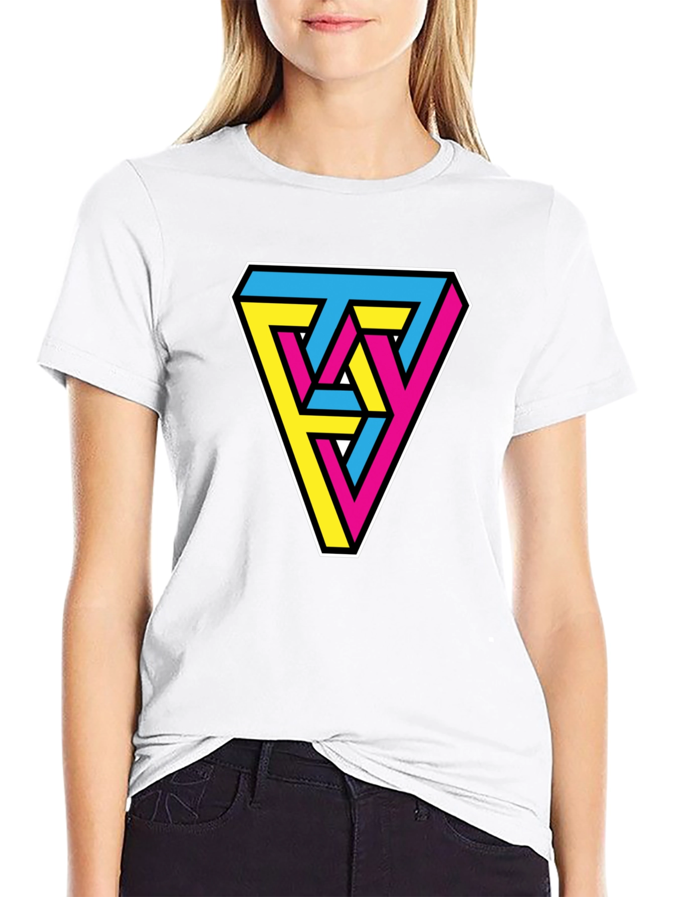 Impossible Triangle Graphic Tee - Illusion T-Shirt