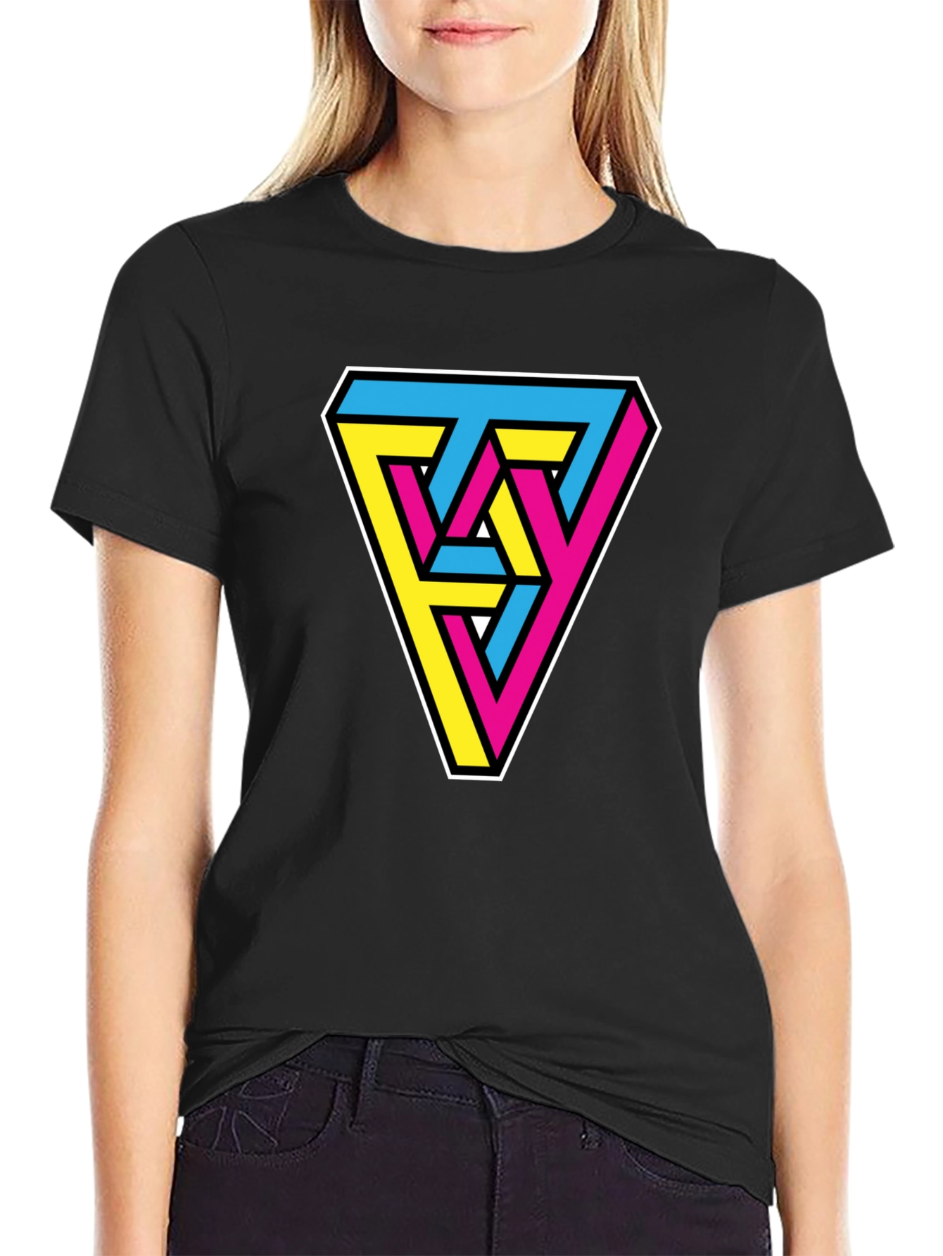 Impossible Triangle Graphic Tee - Illusion T-Shirt