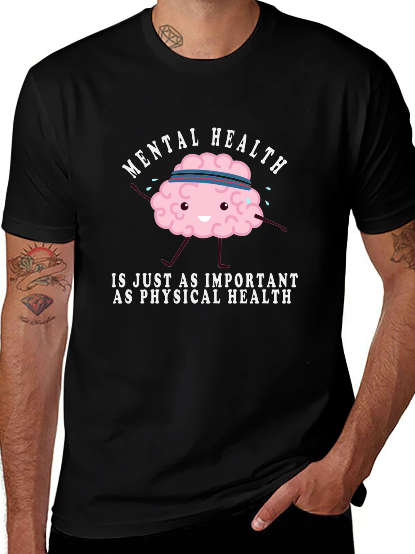 Mental Health Awareness T-Shirt - Brain Graphic Tee