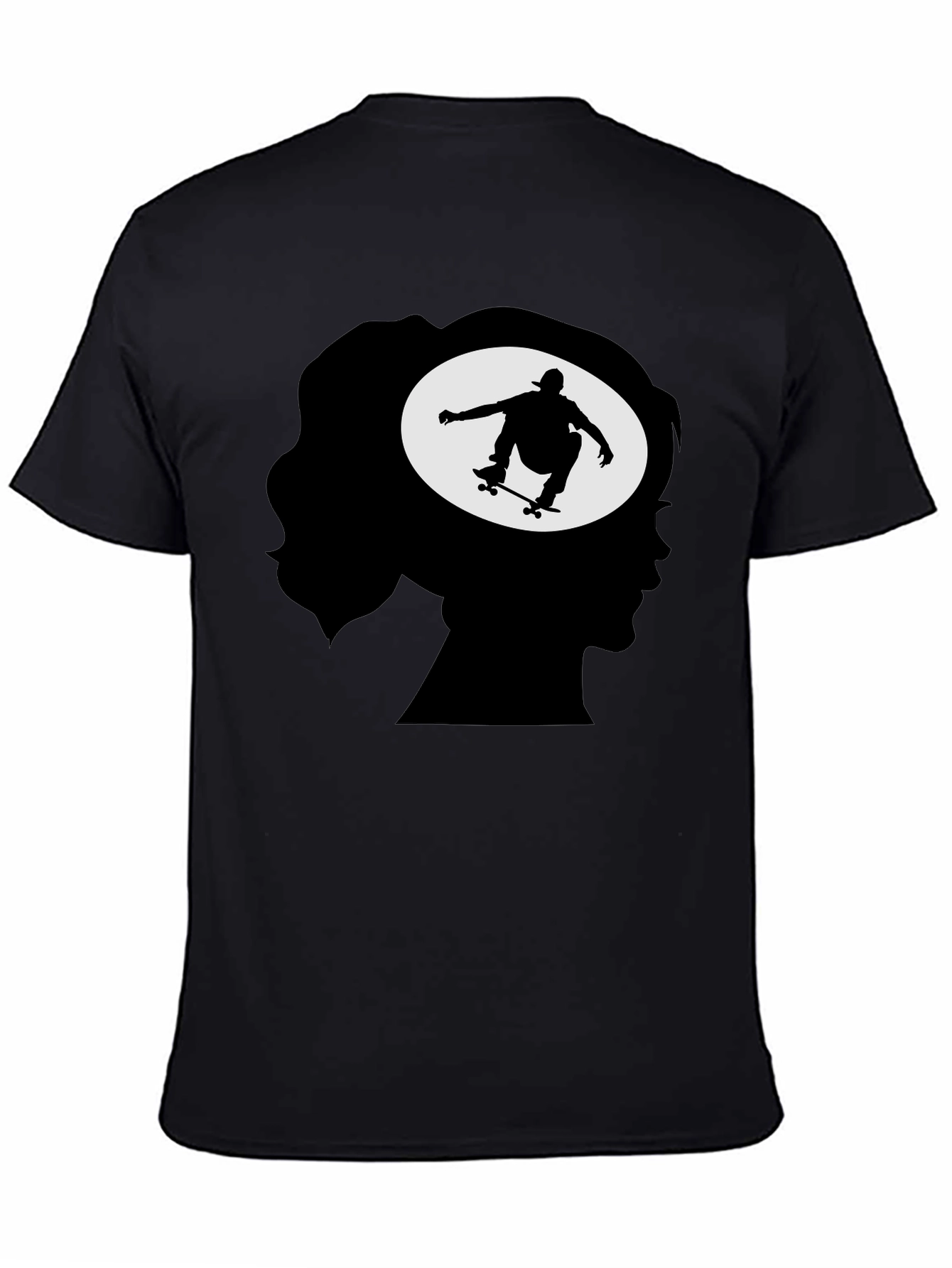 Skateboarder Silhouette Graphic Tee - Cool Trendy Design