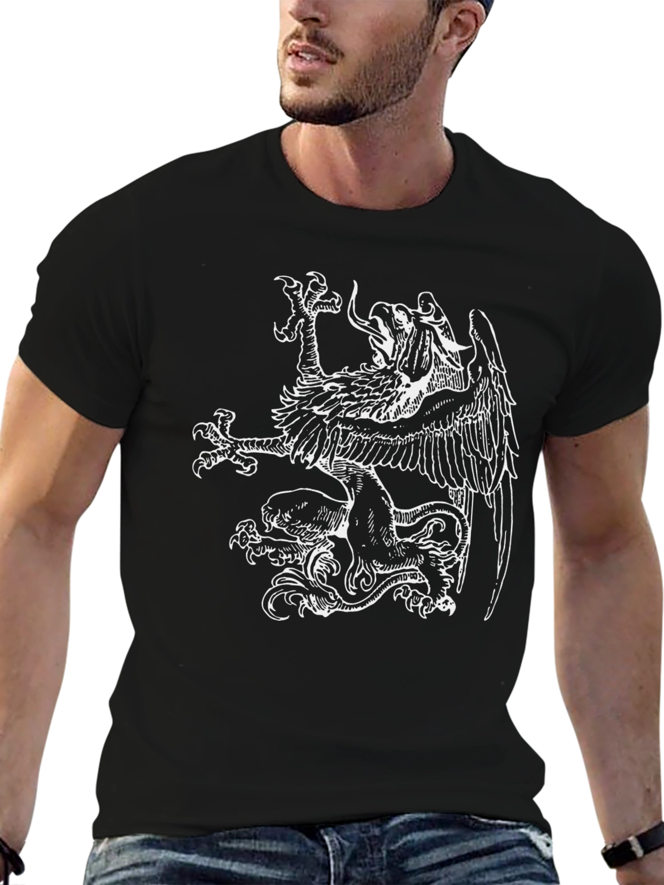 Griffin Graphic Tee - Mens Black T-Shirt