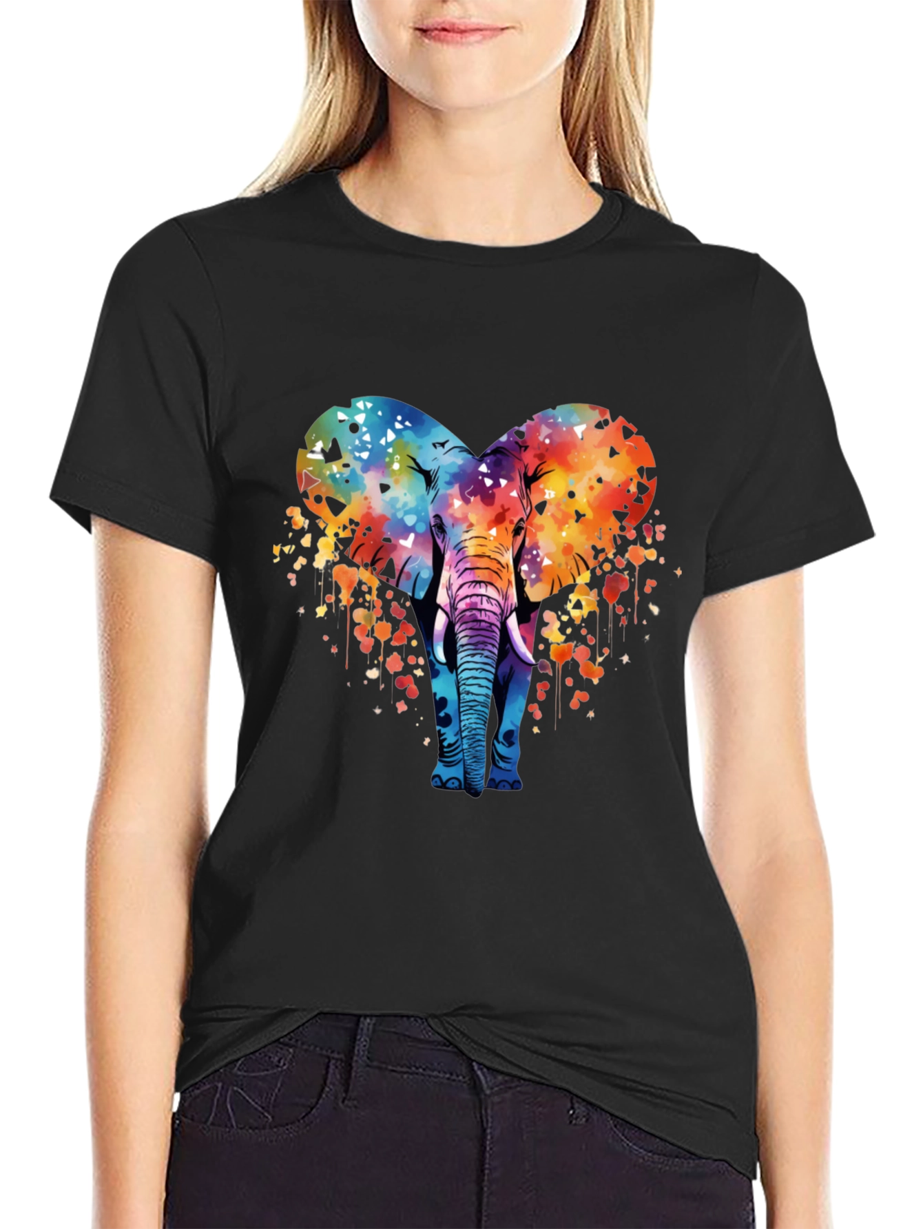 Elephant Heart Graphic Tee - Stylish Mens T-Shirt