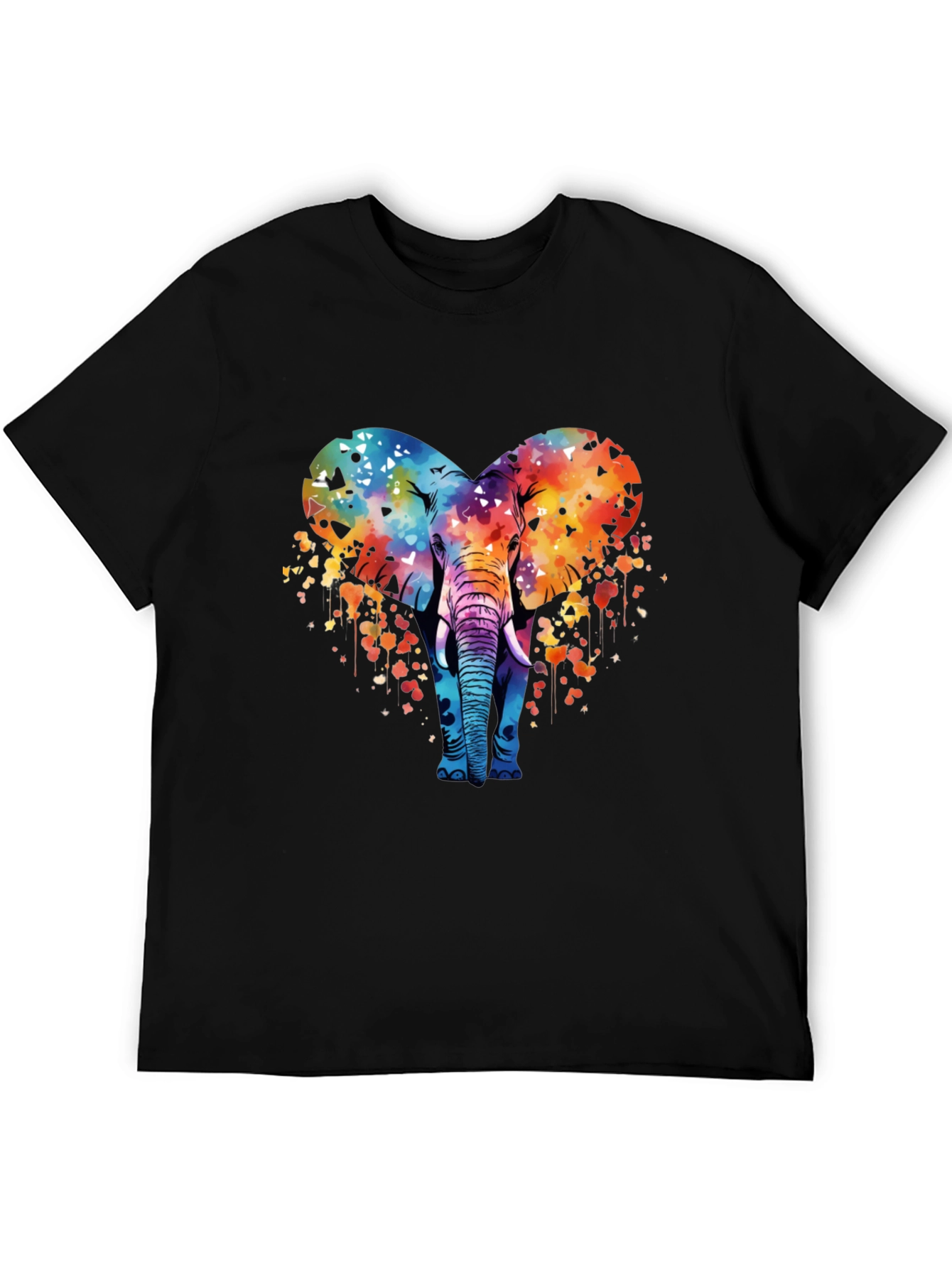 Elephant Heart Graphic Tee - Stylish Mens T-Shirt