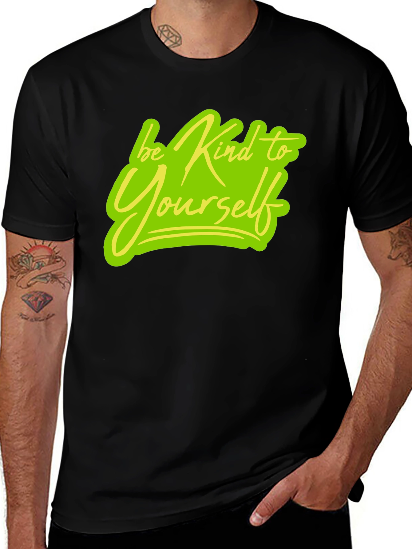 Be Kind To Yourself Black Graphic Tee