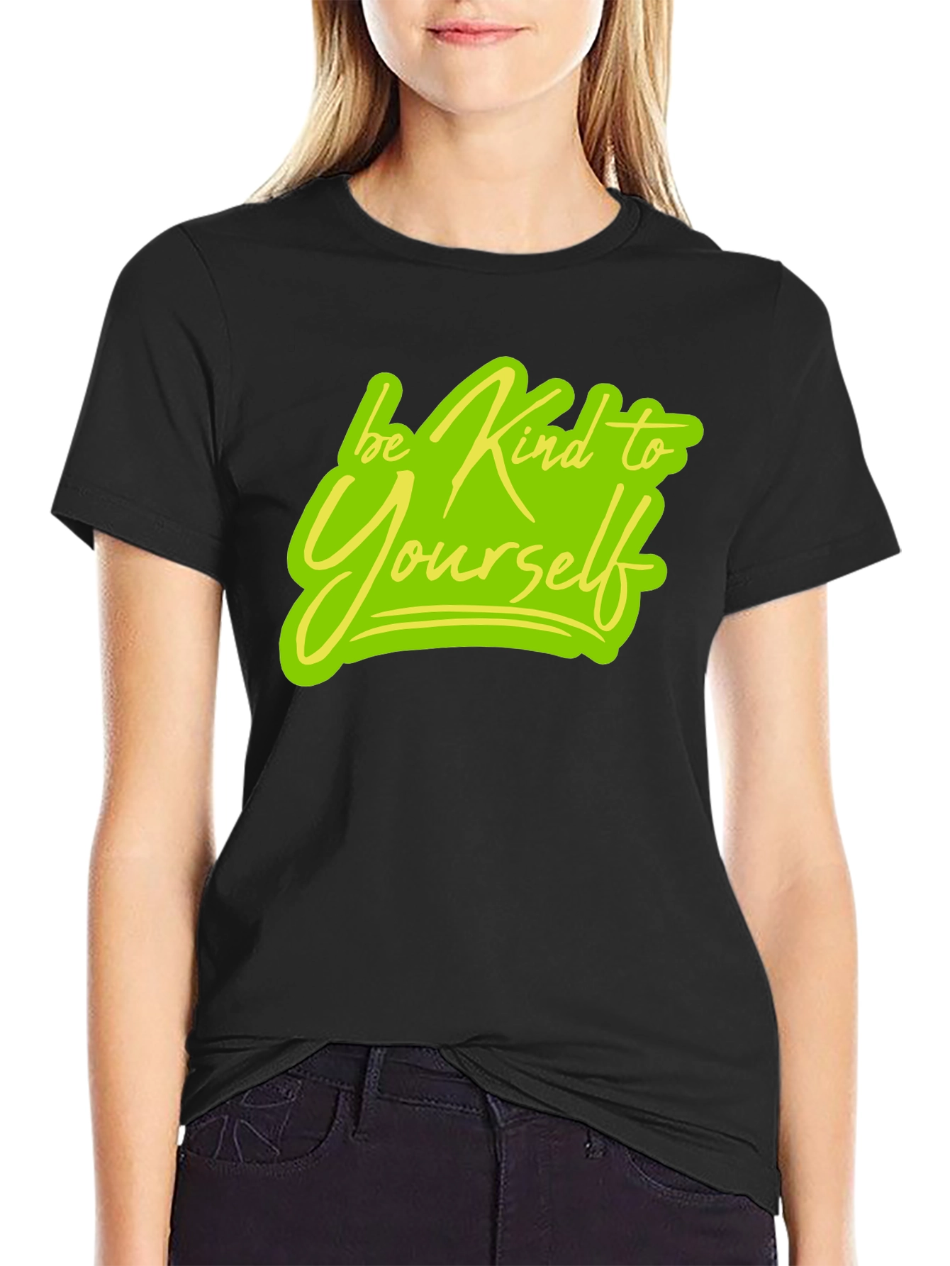 Be Kind To Yourself Black Graphic Tee