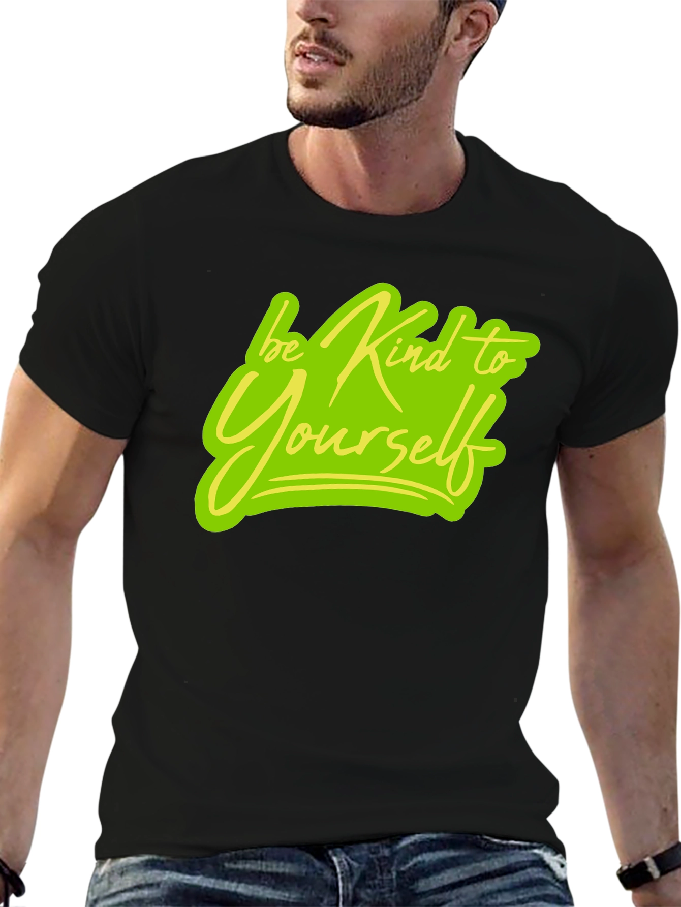 Be Kind To Yourself Black Graphic Tee