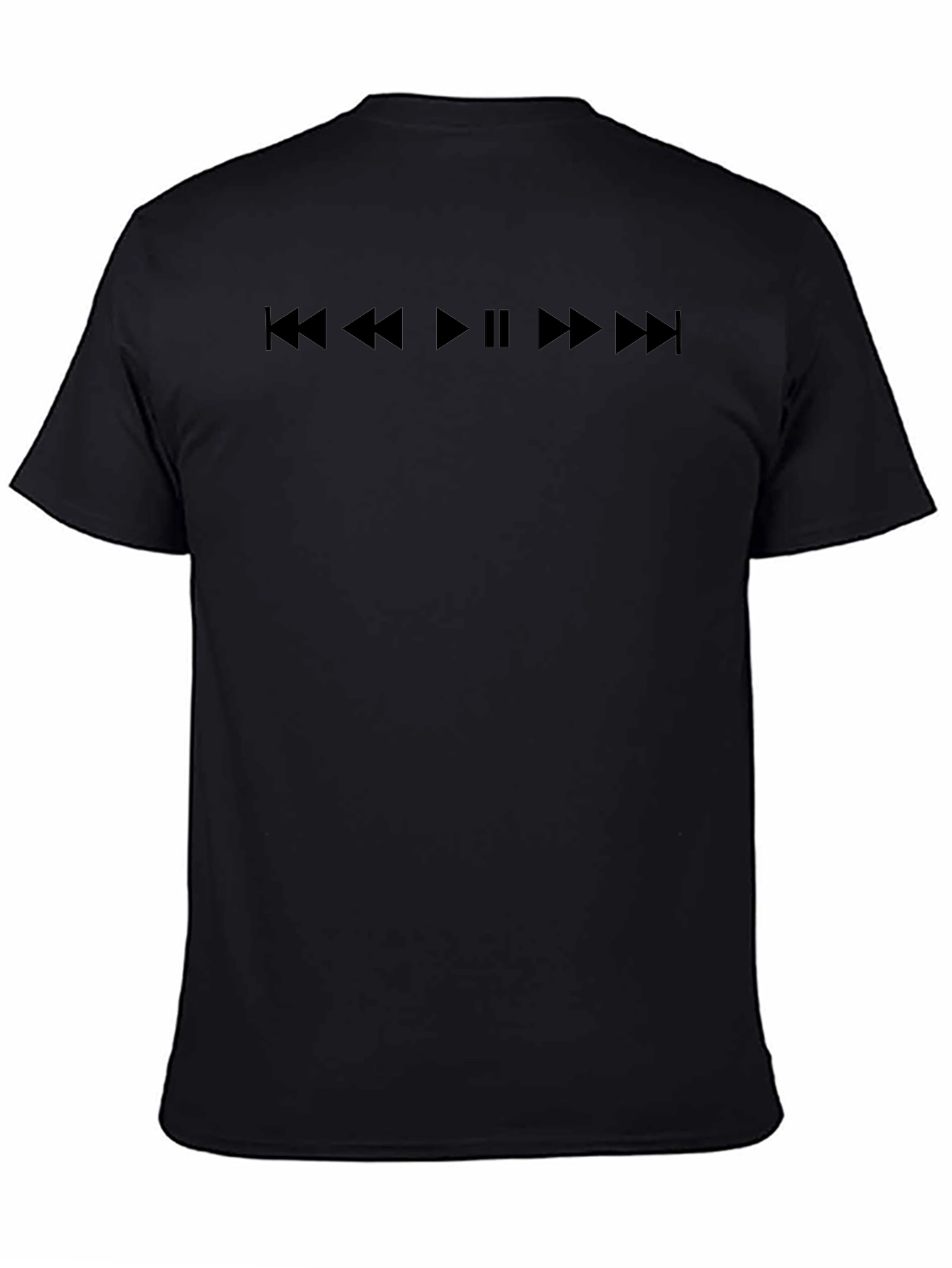 Music Control T-Shirt - Black Cotton Tee