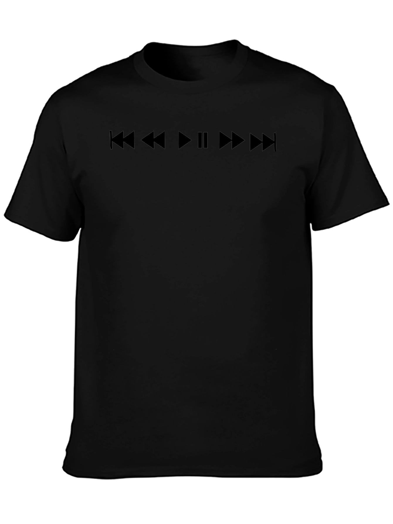 Music Control T-Shirt - Black Cotton Tee