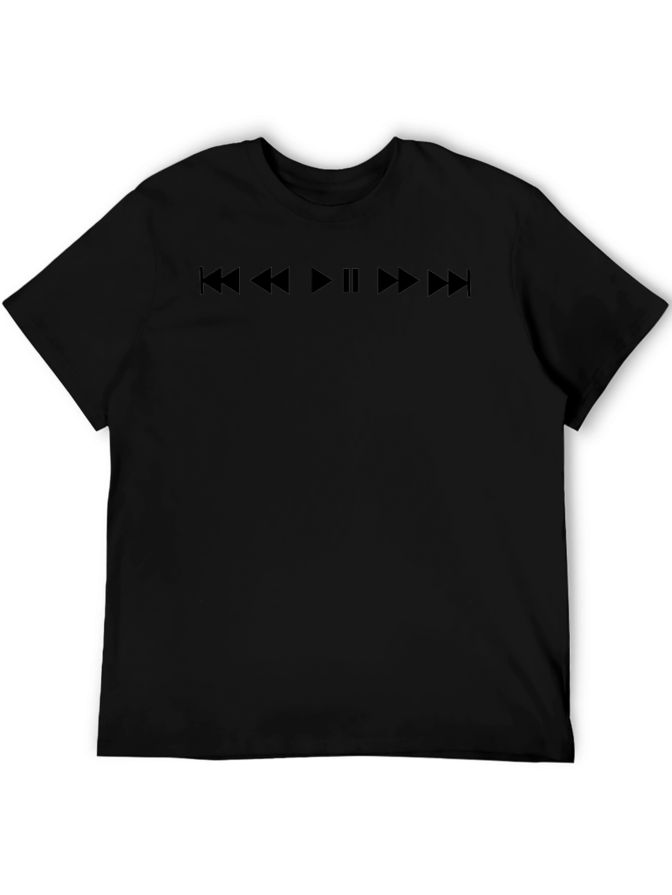 Music Control T-Shirt - Black Cotton Tee
