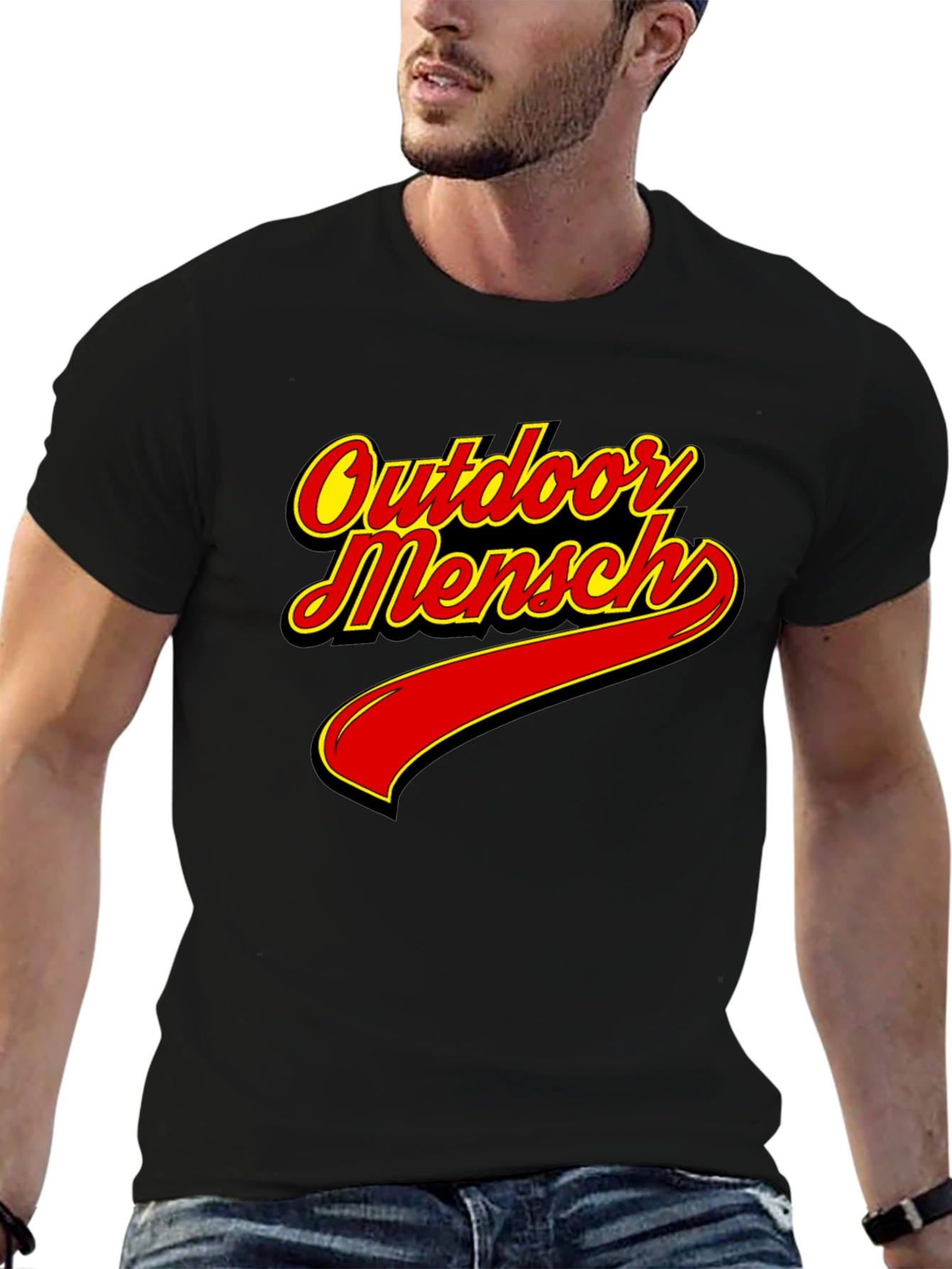 Outdoor Mensch T-Shirt - Classic Black Tee