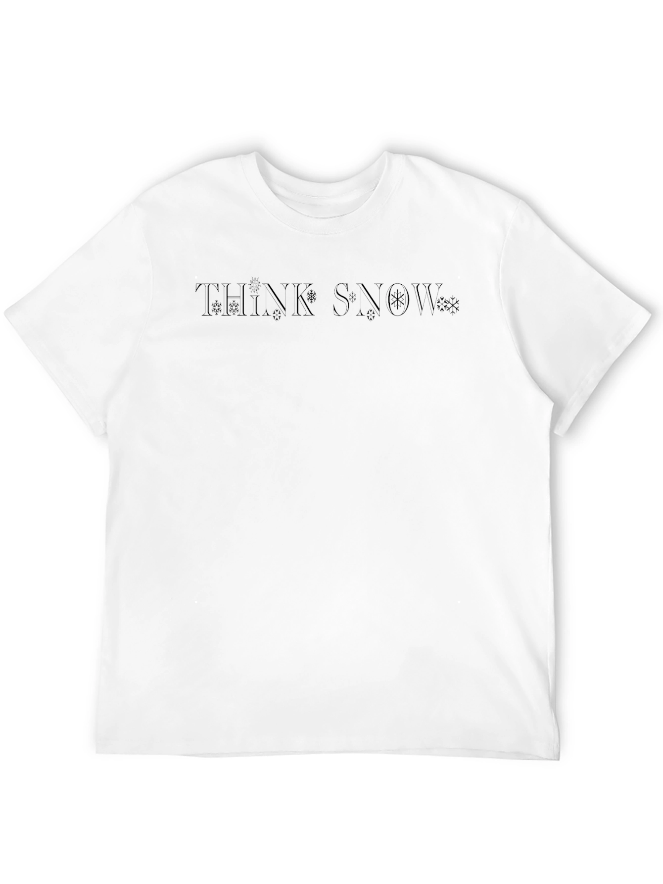 Think Snow Graphic Tee - Black Winter T-Shirt