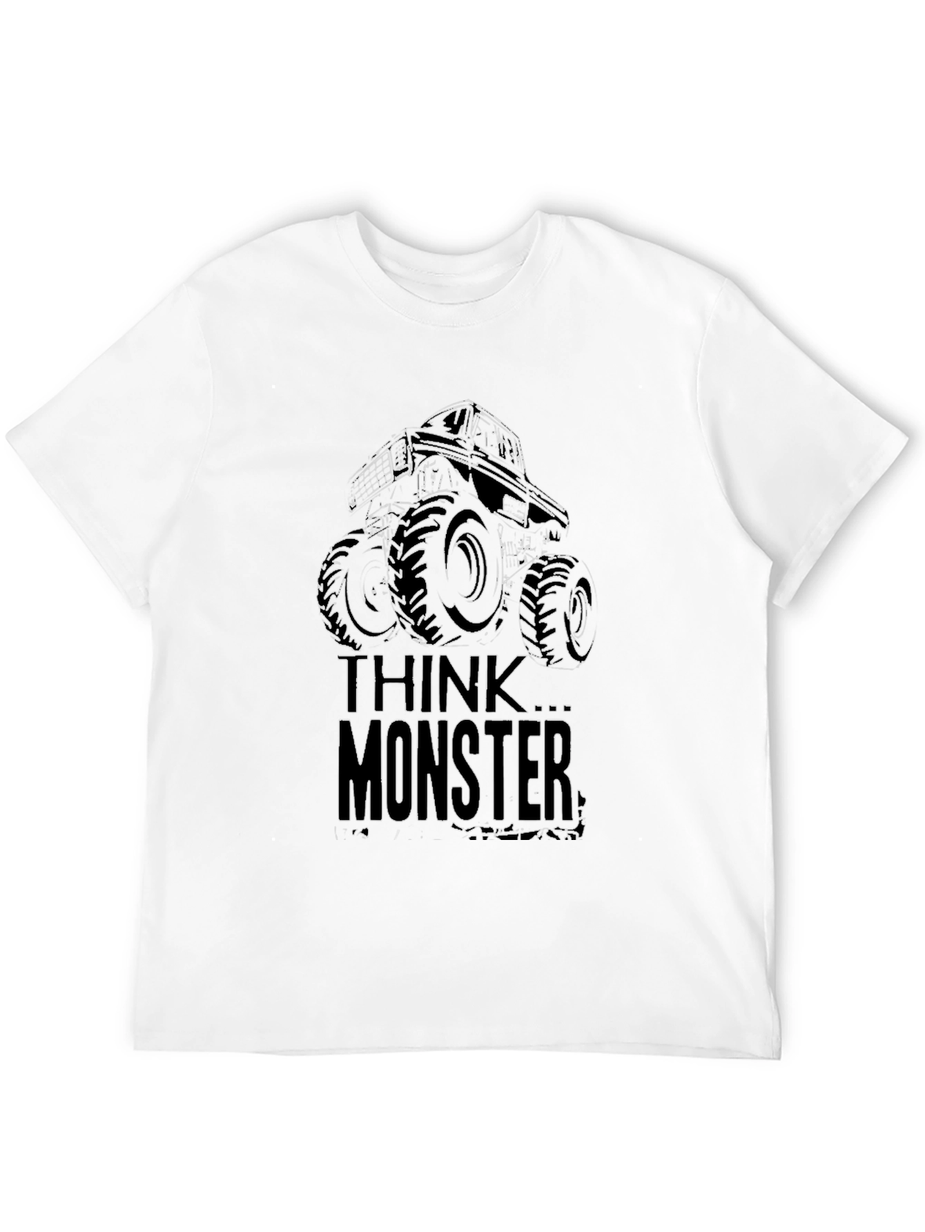 Think Monster Truck T-Shirt - Black Cotton Tee