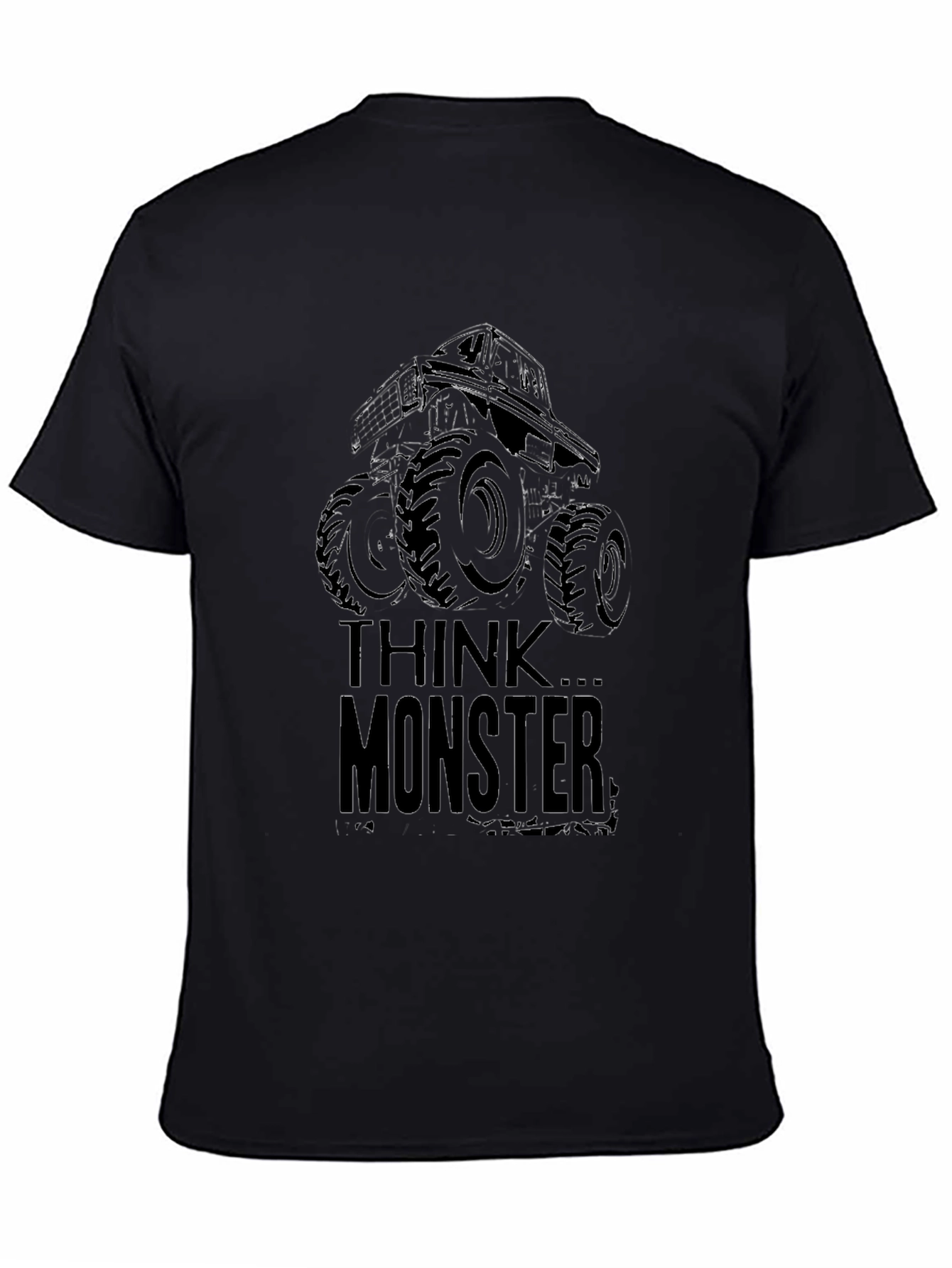 Think Monster Truck T-Shirt - Black Cotton Tee