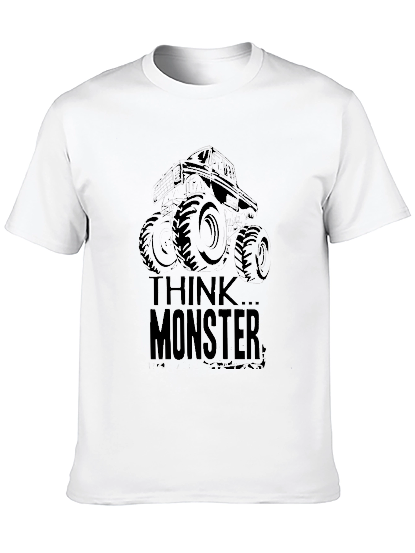Think Monster Truck T-Shirt - Black Cotton Tee