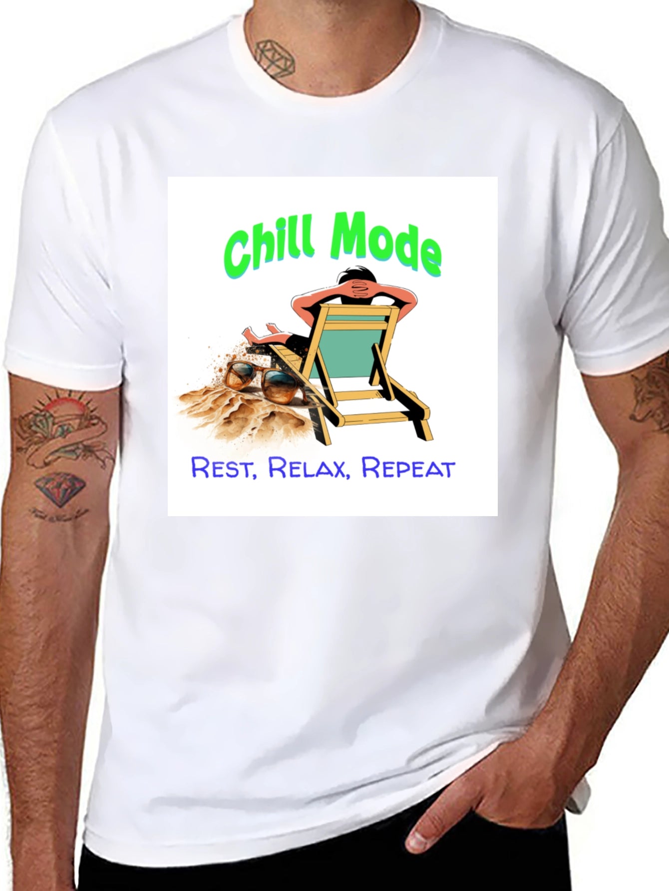 Chill Mode Graphic Tee - Relax Rest Repeat