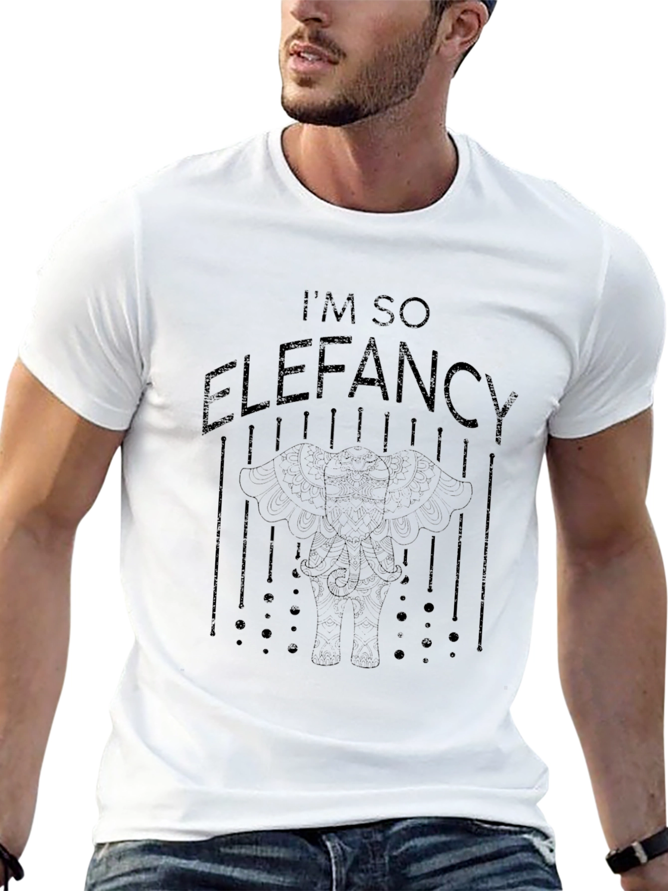 Im So Elefancy Black T-Shirt