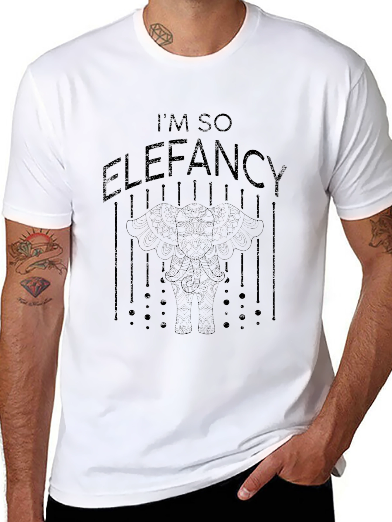 Im So Elefancy Black T-Shirt