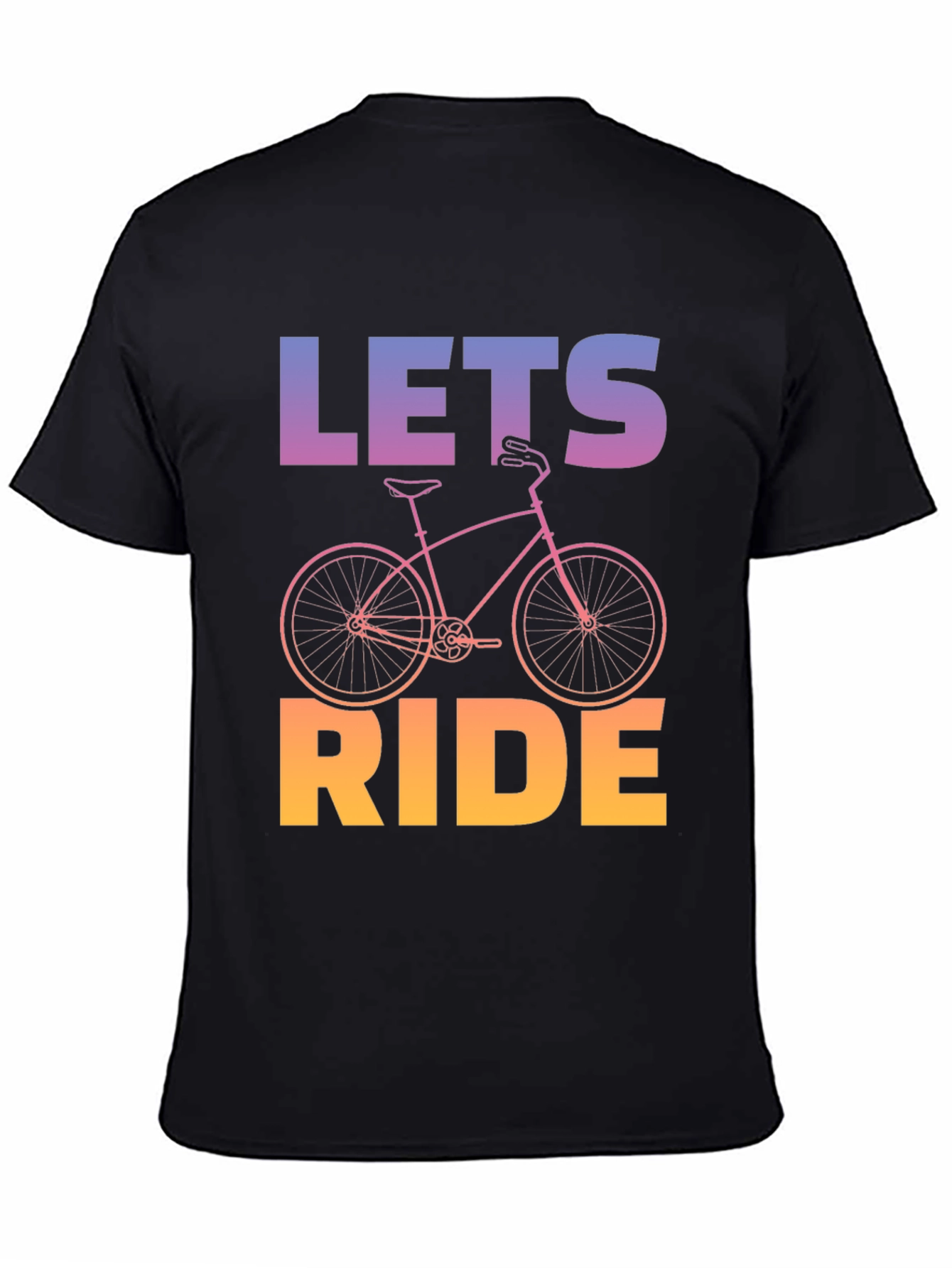 Lets Ride Bicycle Graphic Tee - Black