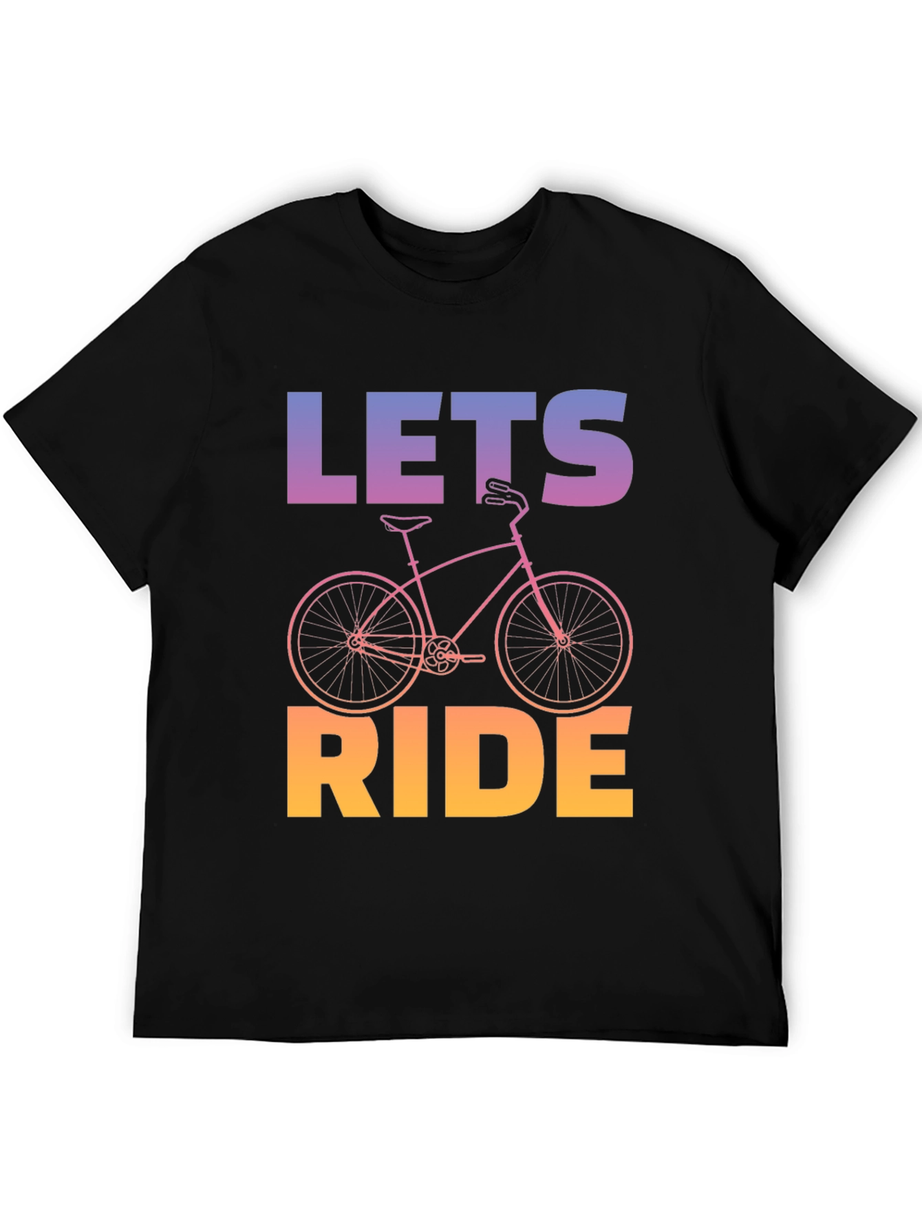 Lets Ride Bicycle Graphic Tee - Black