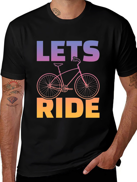 Lets Ride Bicycle Graphic Tee - Black