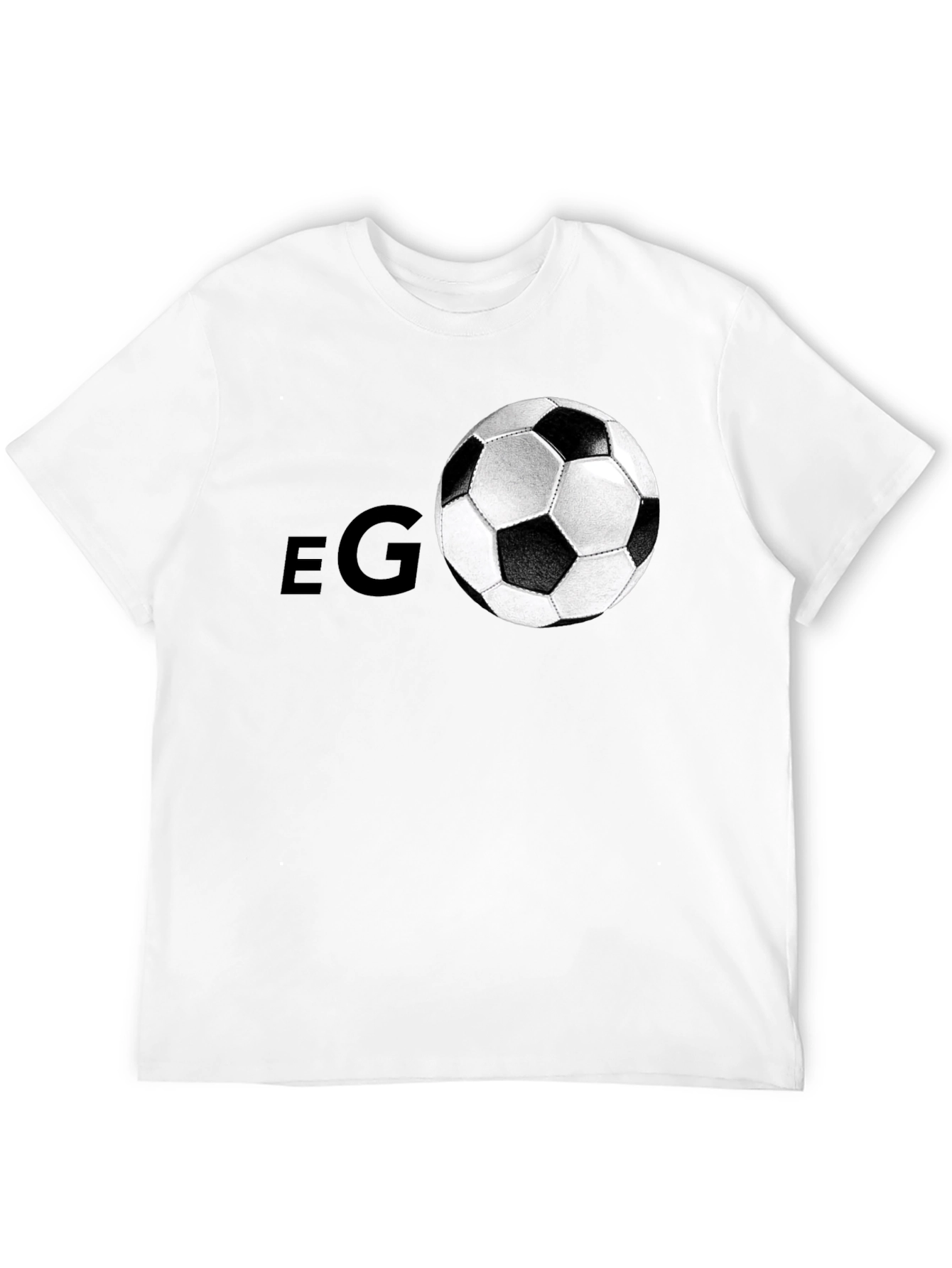 Mens Soccer Ball Graphic Black T-Shirt