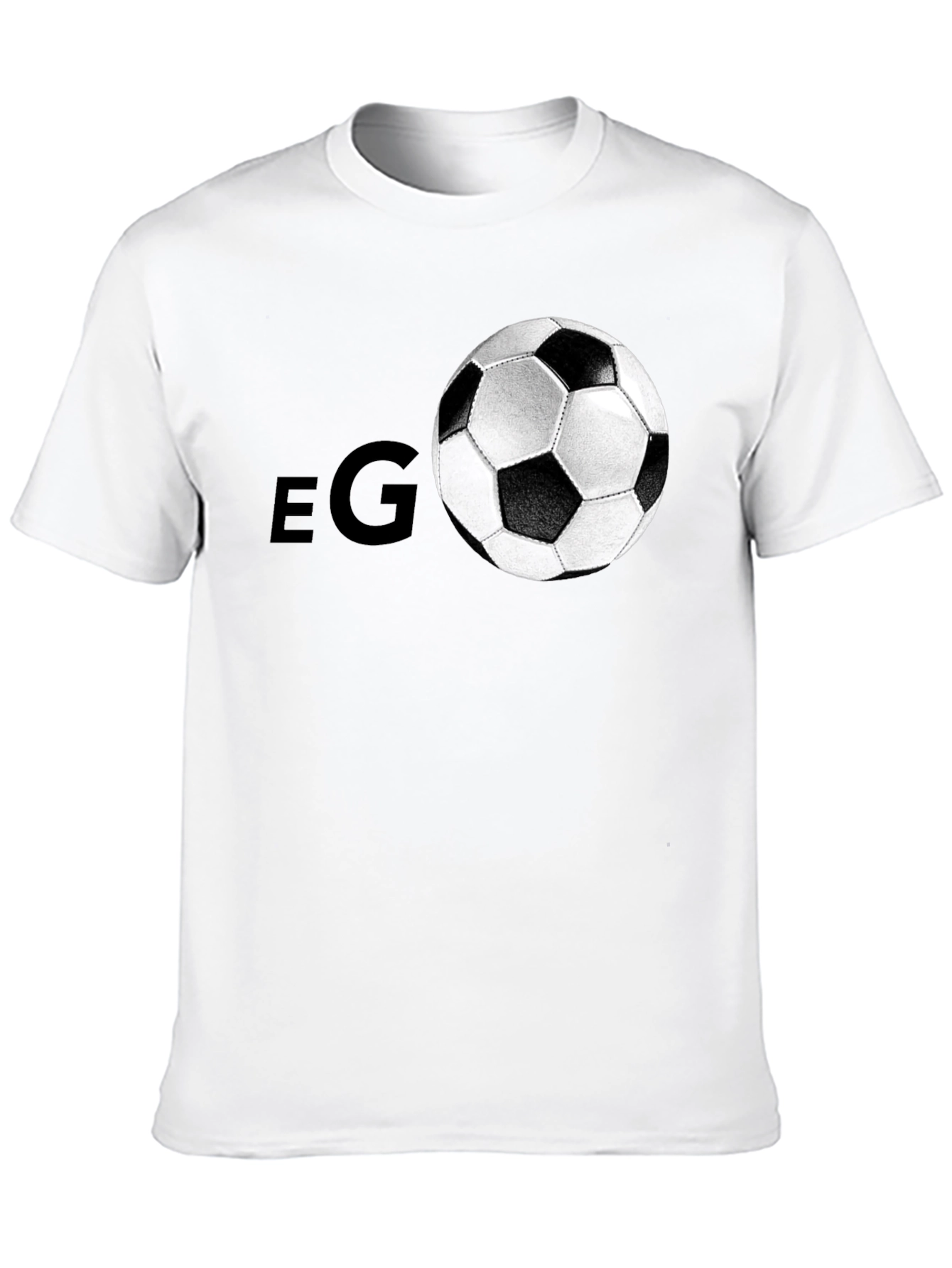 Mens Soccer Ball Graphic Black T-Shirt