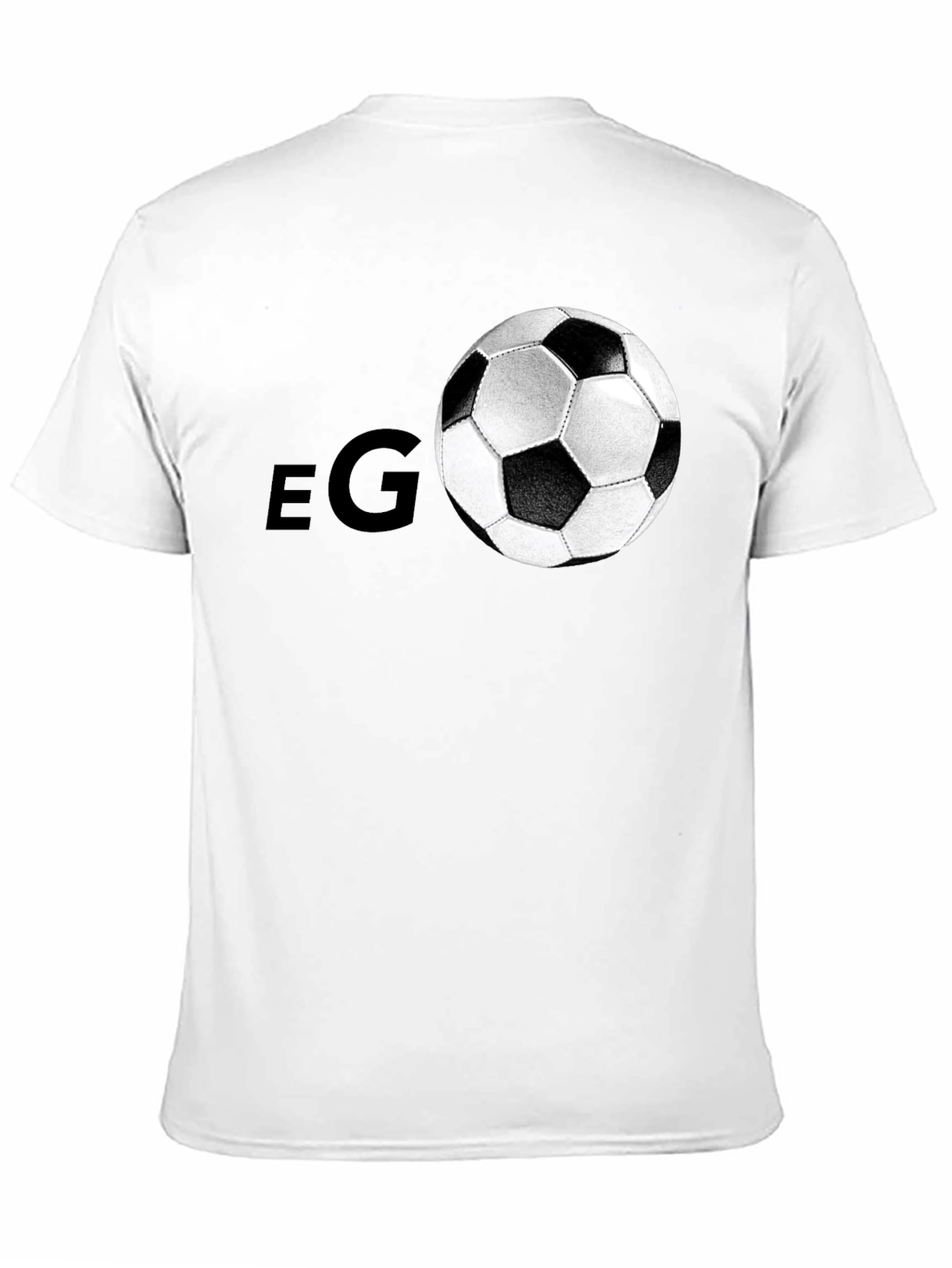 Mens Soccer Ball Graphic Black T-Shirt