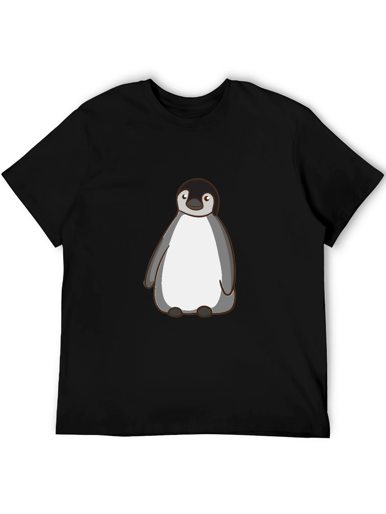 Cute Penguin Graphic T-Shirt - Mens Black Tee