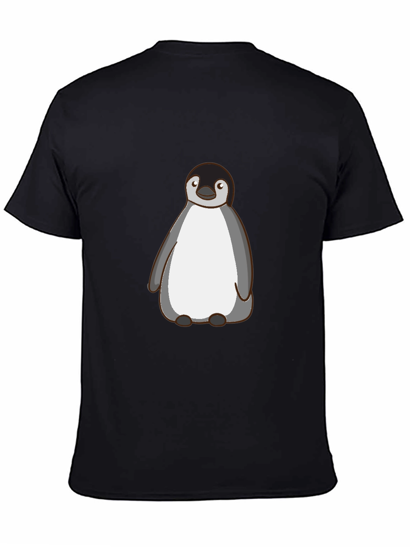 Cute Penguin Graphic T-Shirt - Mens Black Tee