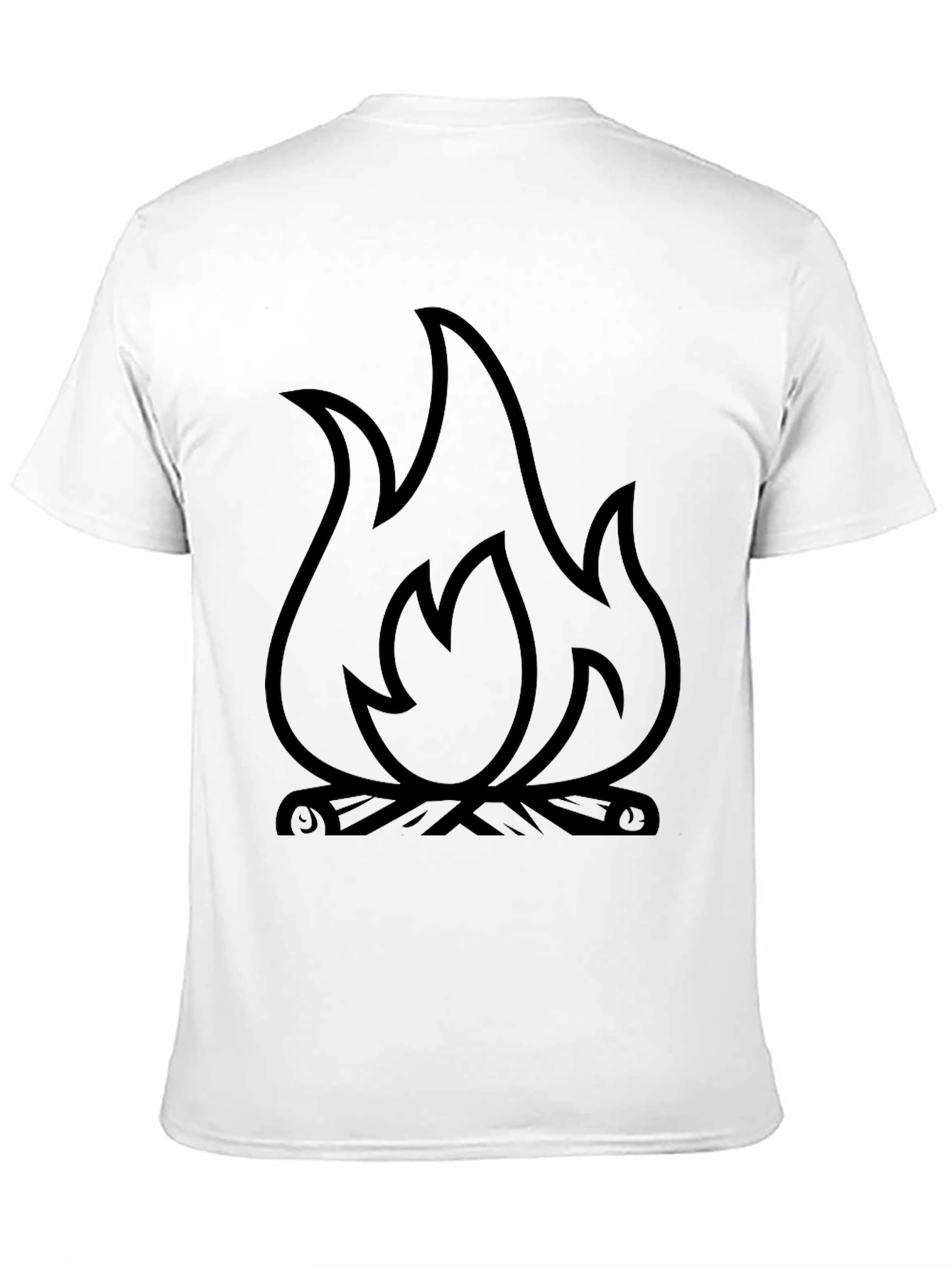 Fire Graphic T-Shirt - Black Cotton Blend Tee