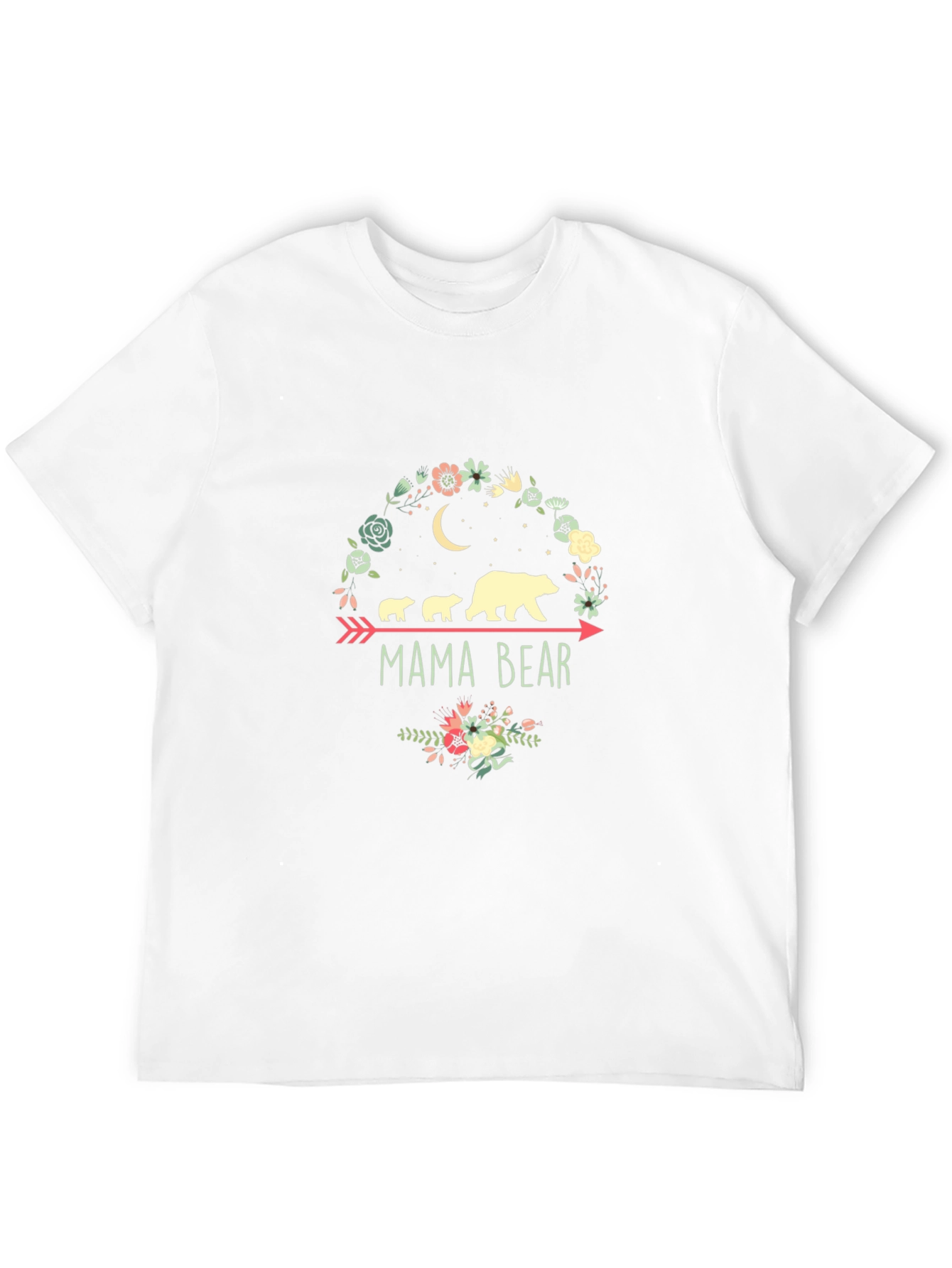 Mama Bear T-Shirt: Floral Arrow Design