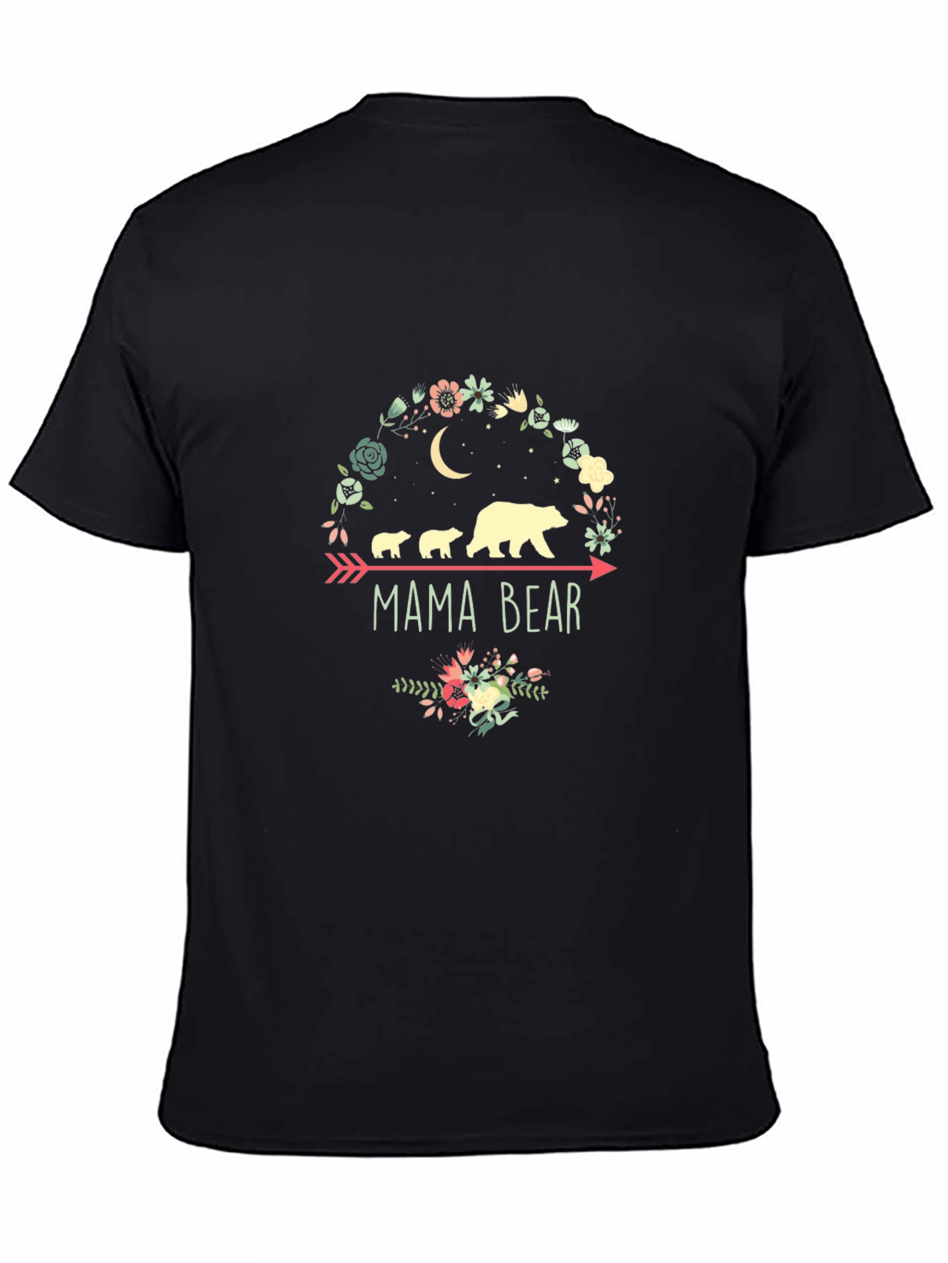 Mama Bear T-Shirt: Floral Arrow Design