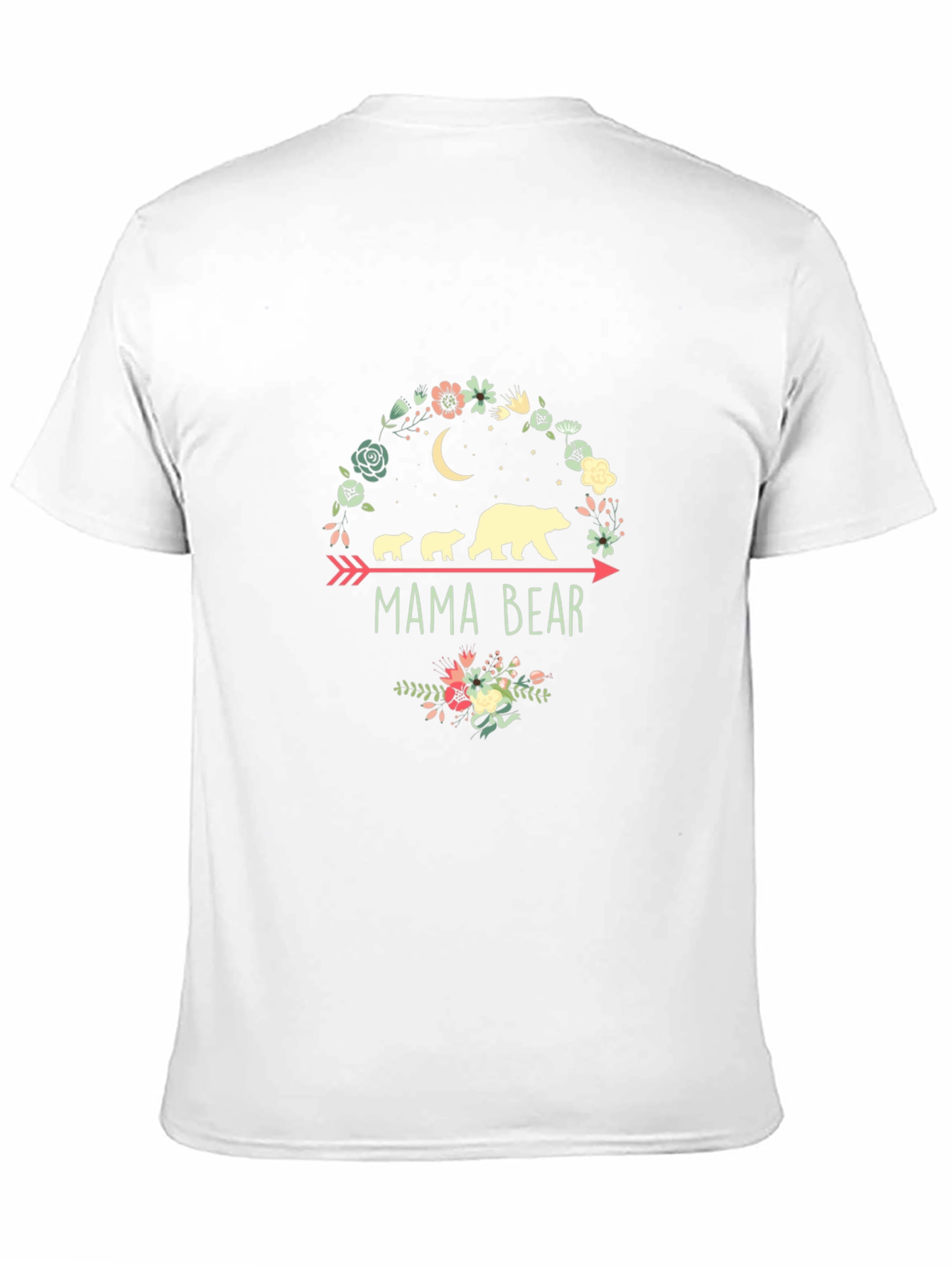 Mama Bear T-Shirt: Floral Arrow Design