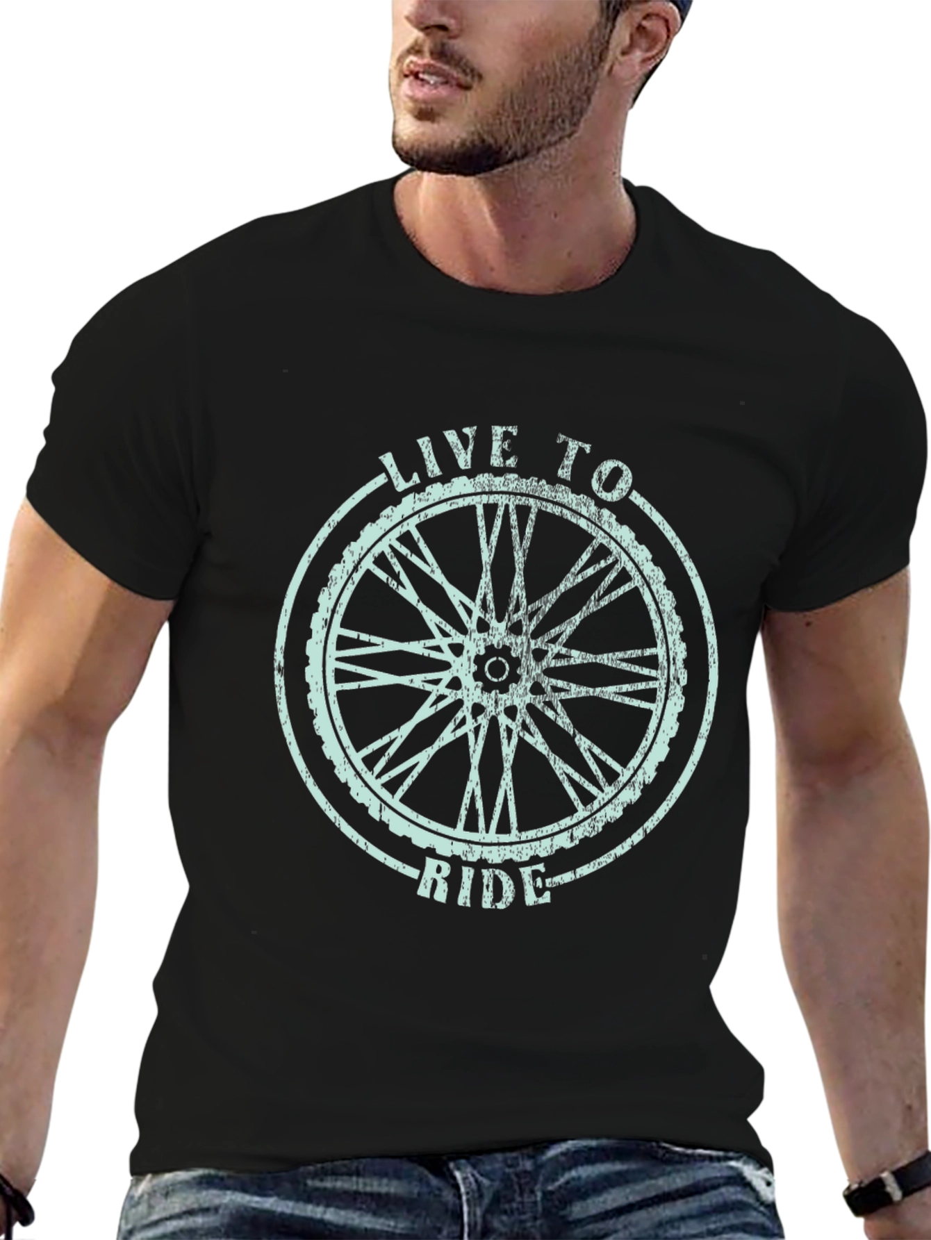 Live to Ride Black Graphic Tee