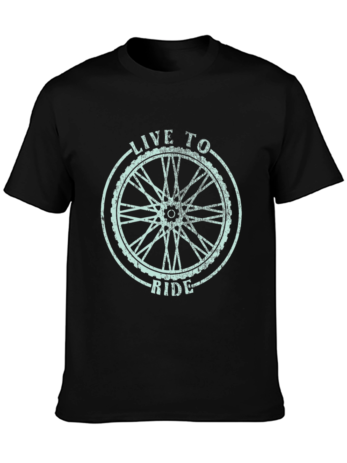 Live to Ride Black Graphic Tee